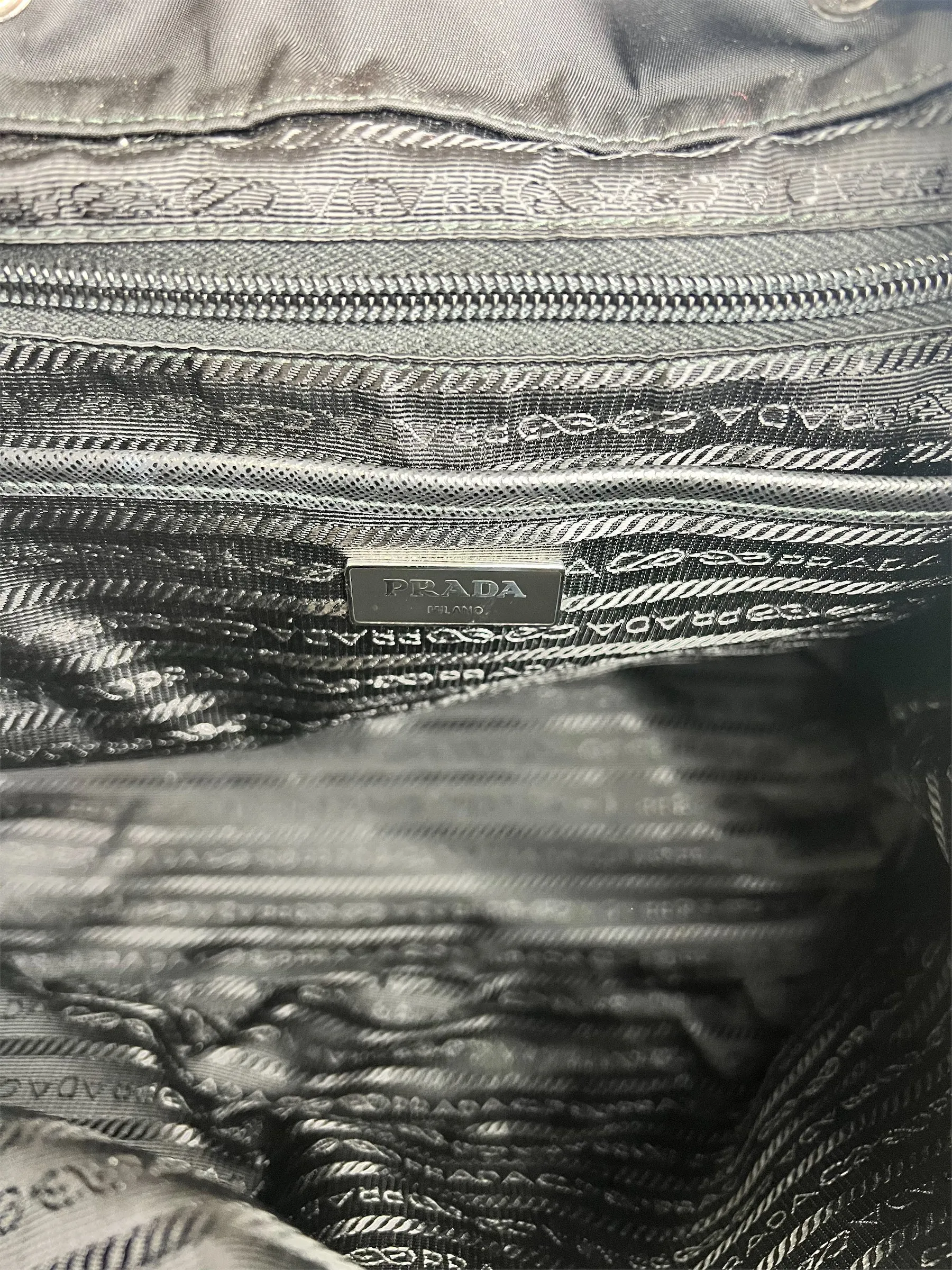 Prada Black Nylon Medium Backpack