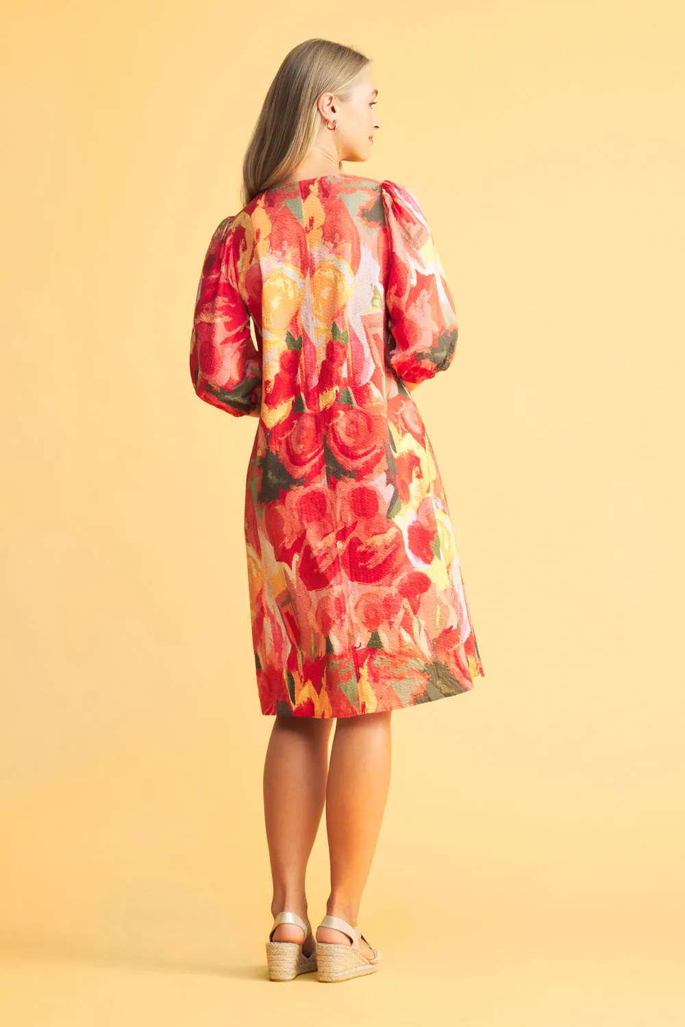 Printed Swing Dress - Bouquet Print