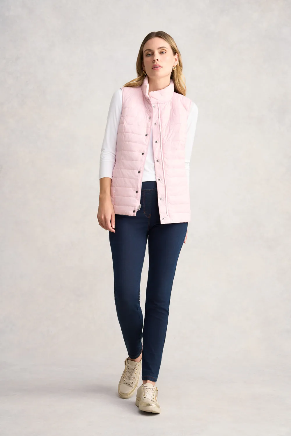 Quilted Reversible Puffer Vest - Scenic Sunset Print