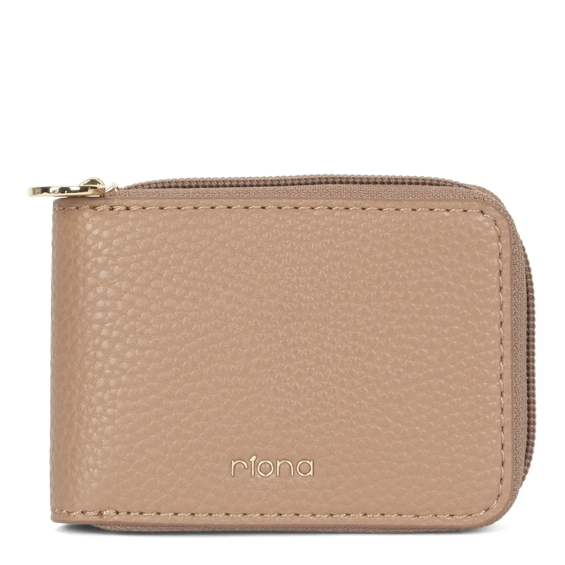 Riona Soho Pebbled RFID Zip Around Accordian Wallet