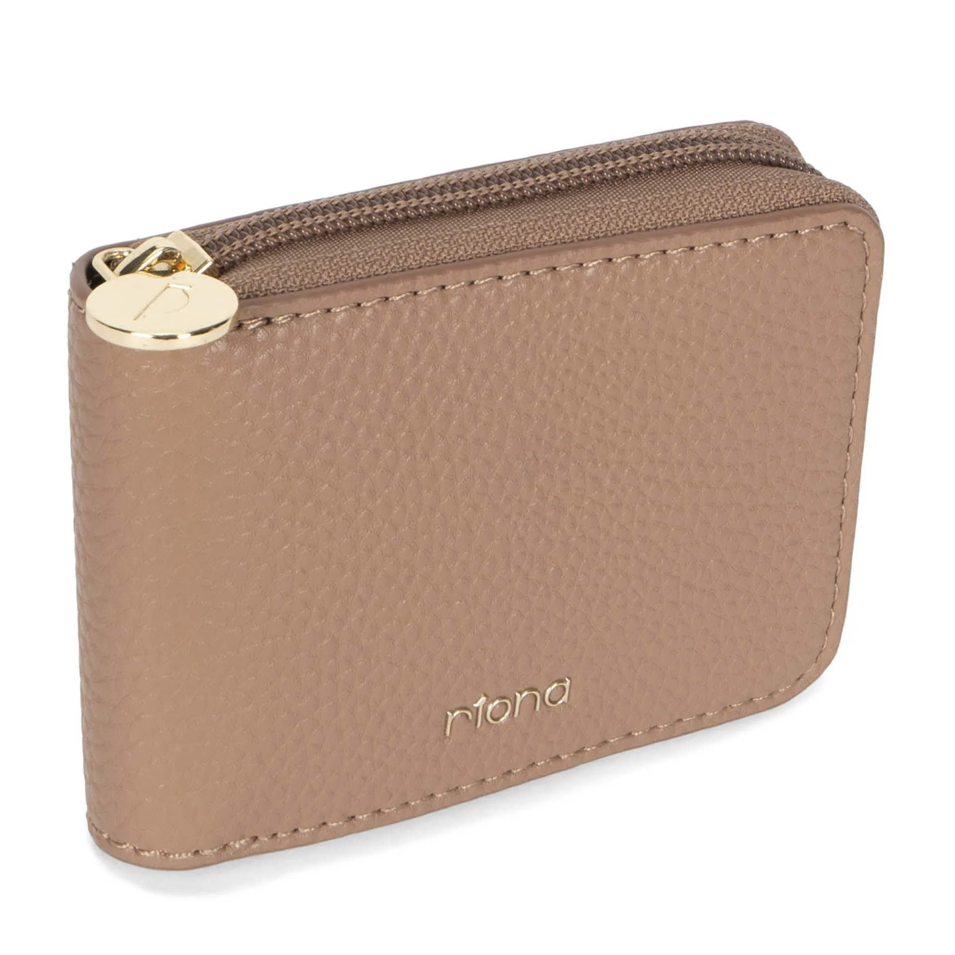 Riona Soho Pebbled RFID Zip Around Accordian Wallet
