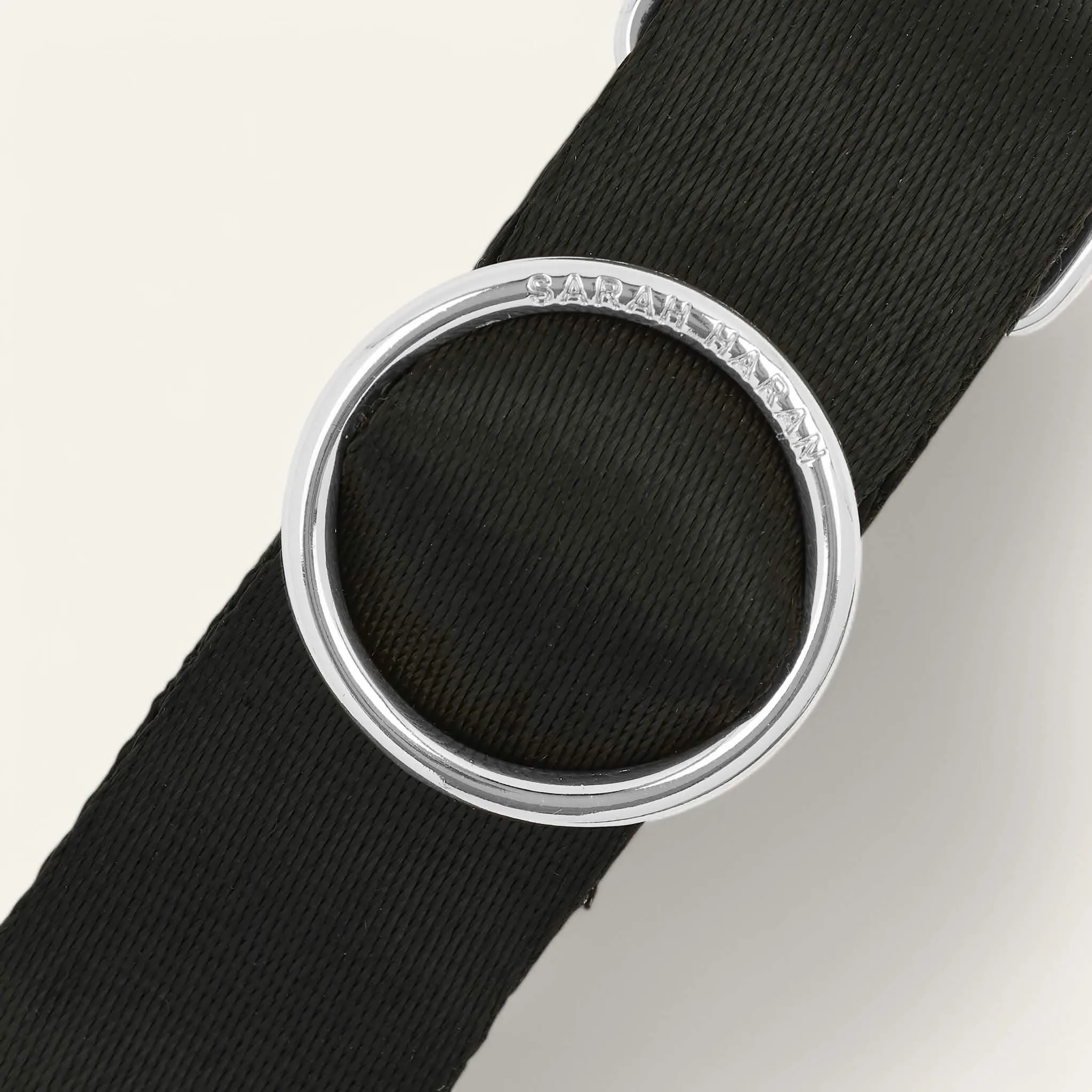 River Strap | Black with Silver hardware
