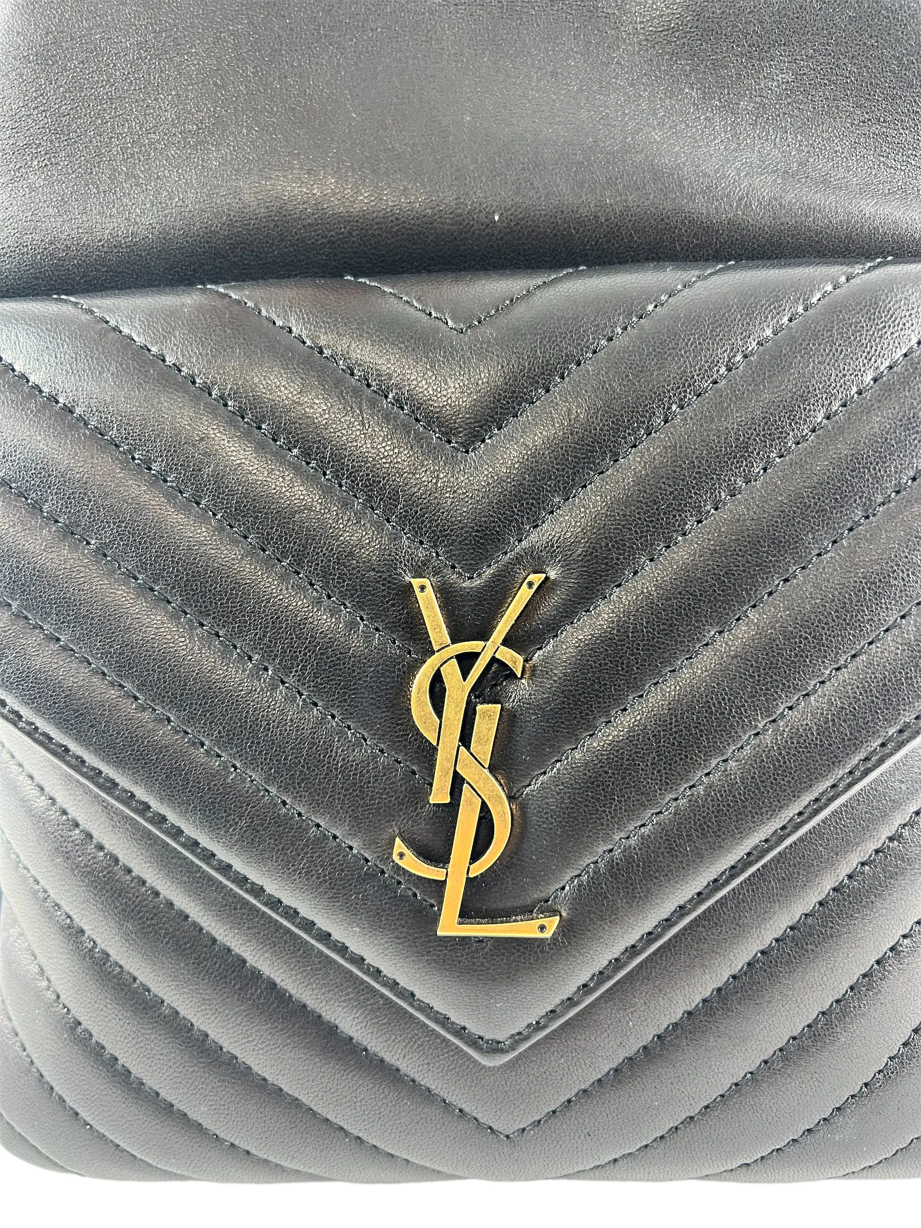 Saint Laurent Black Quilted Lambskin Leather Joe Backpack