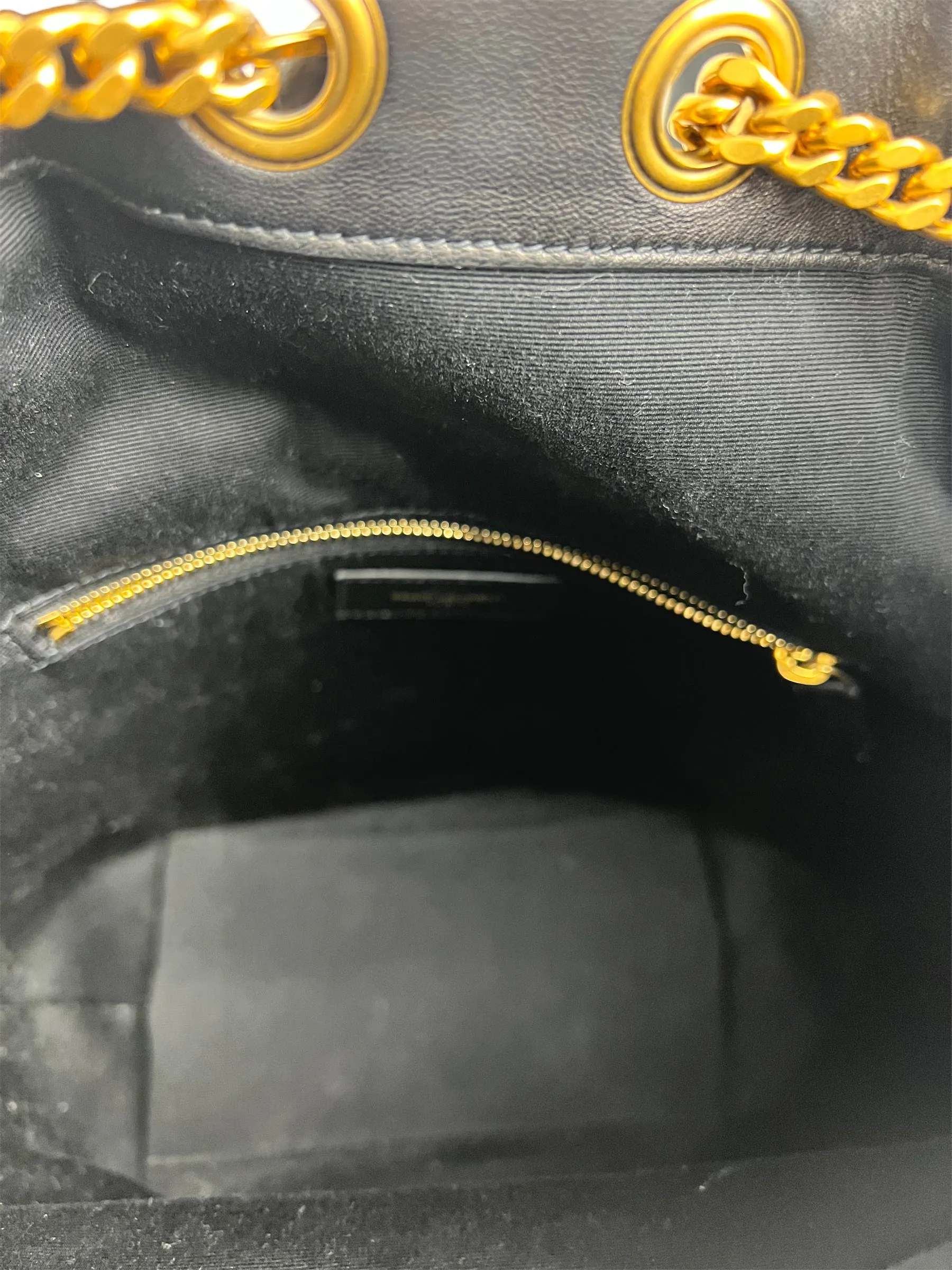 Saint Laurent Black Quilted Lambskin Leather Joe Backpack