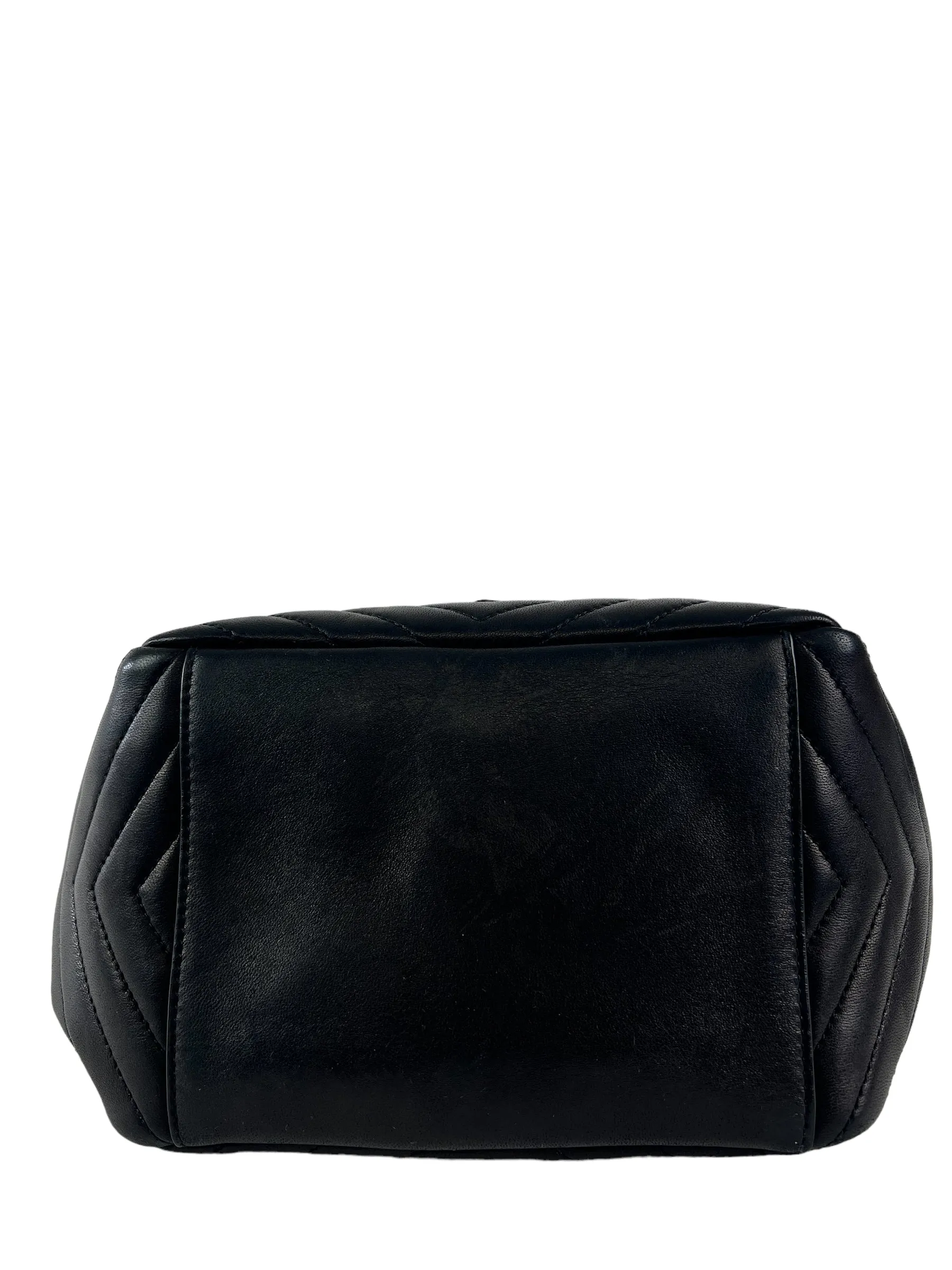 Saint Laurent Black Quilted Lambskin Leather Joe Backpack