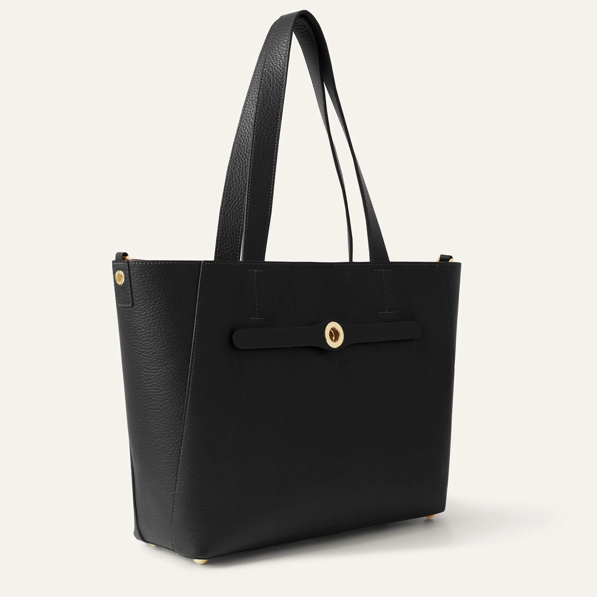Sarah Tote | Black with Gold hardware