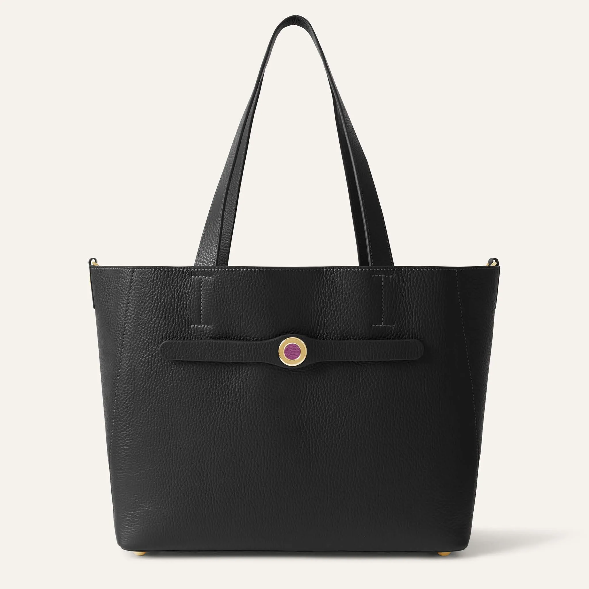 Sarah Tote | Black with Gold hardware