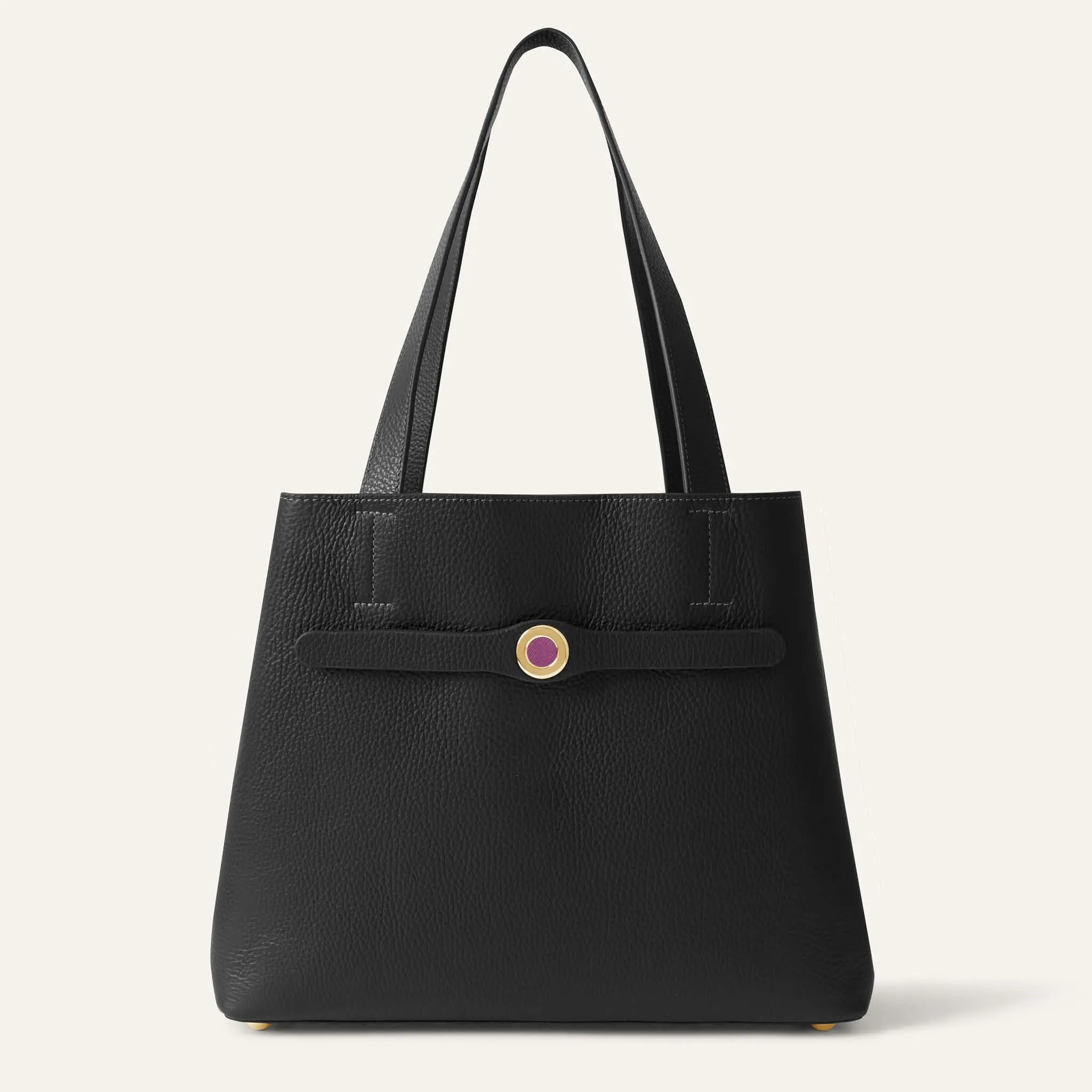 Sarah Tote | Black with Gold hardware