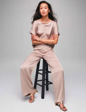 Satin Bateau Blouse- Sale