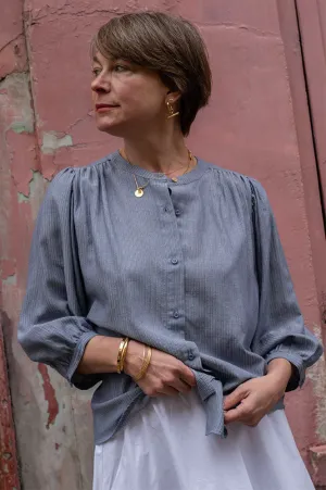 Sessùn A View Chambray Blue Blouse