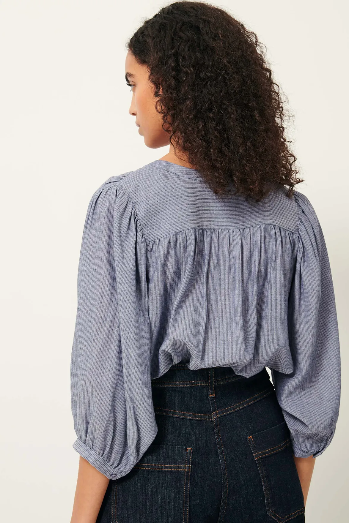 Sessùn A View Chambray Blue Blouse