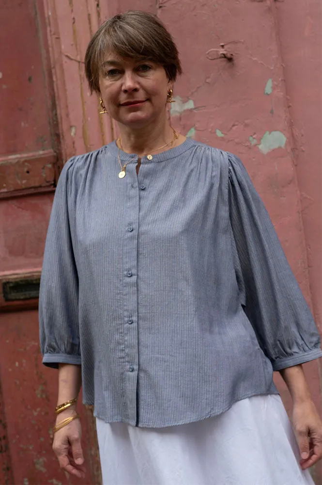 Sessùn A View Chambray Blue Blouse