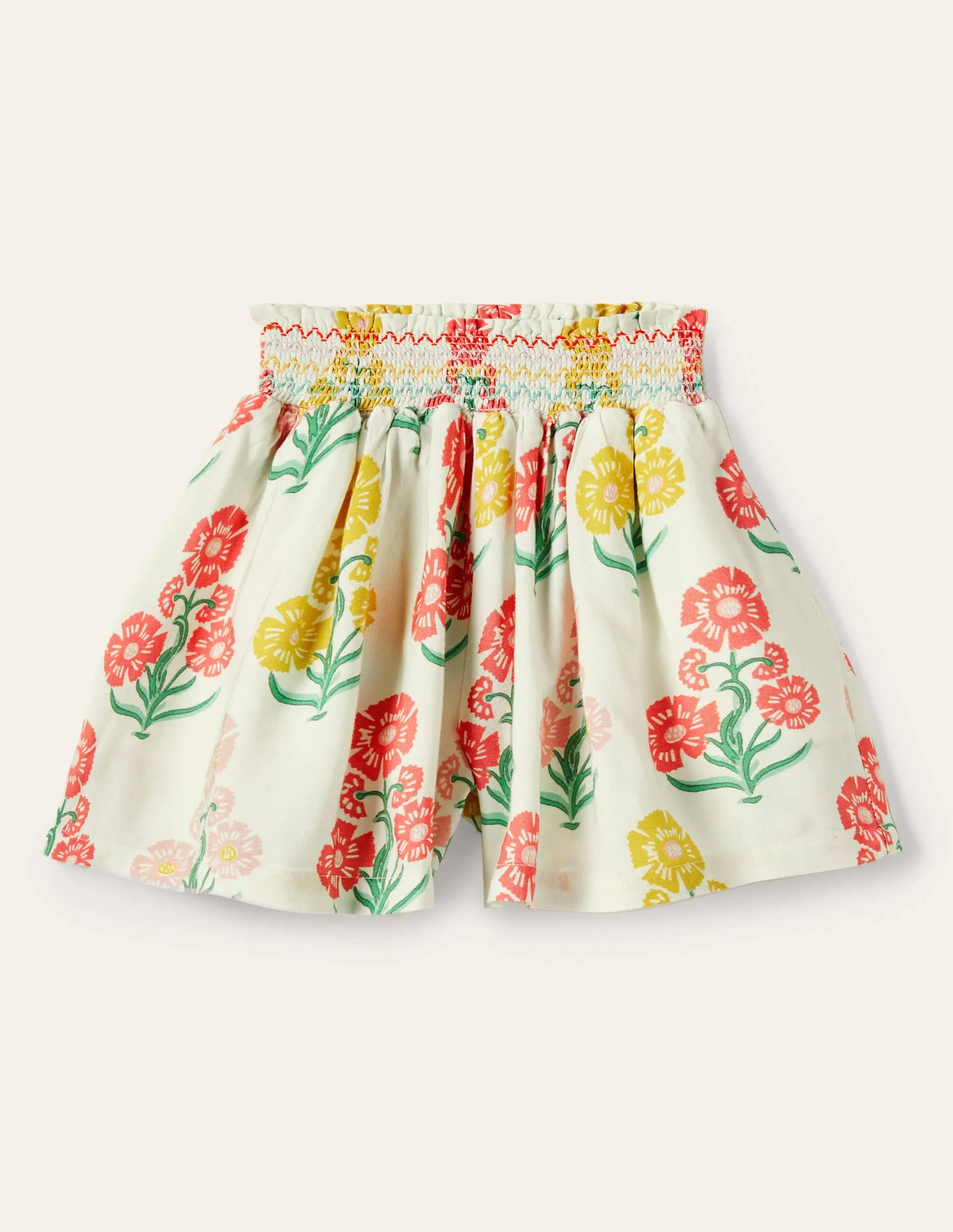 Shirred Waist Culottes-Molly Mahon Floral