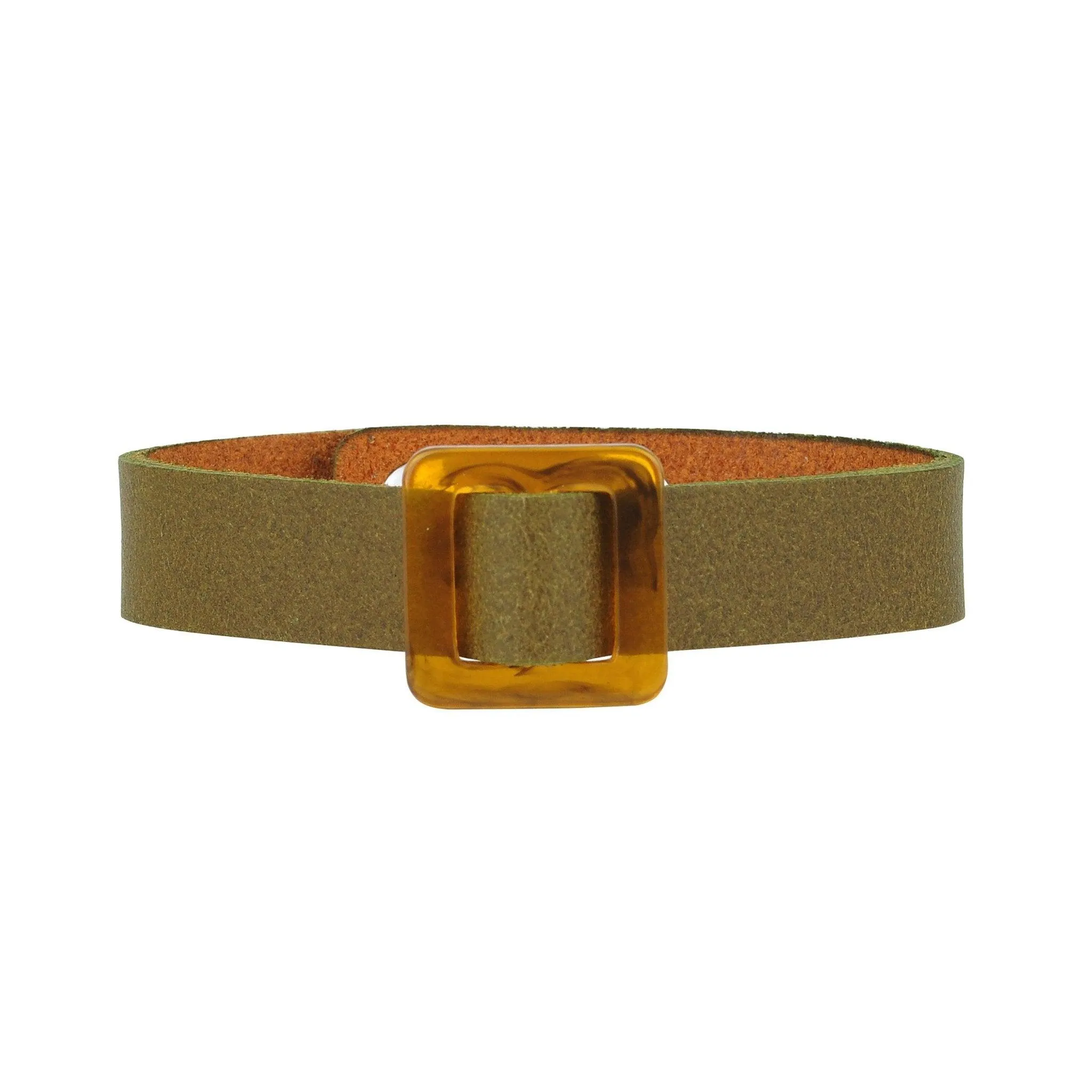 Square Resin Ornament Bracelet  with Snap Closure