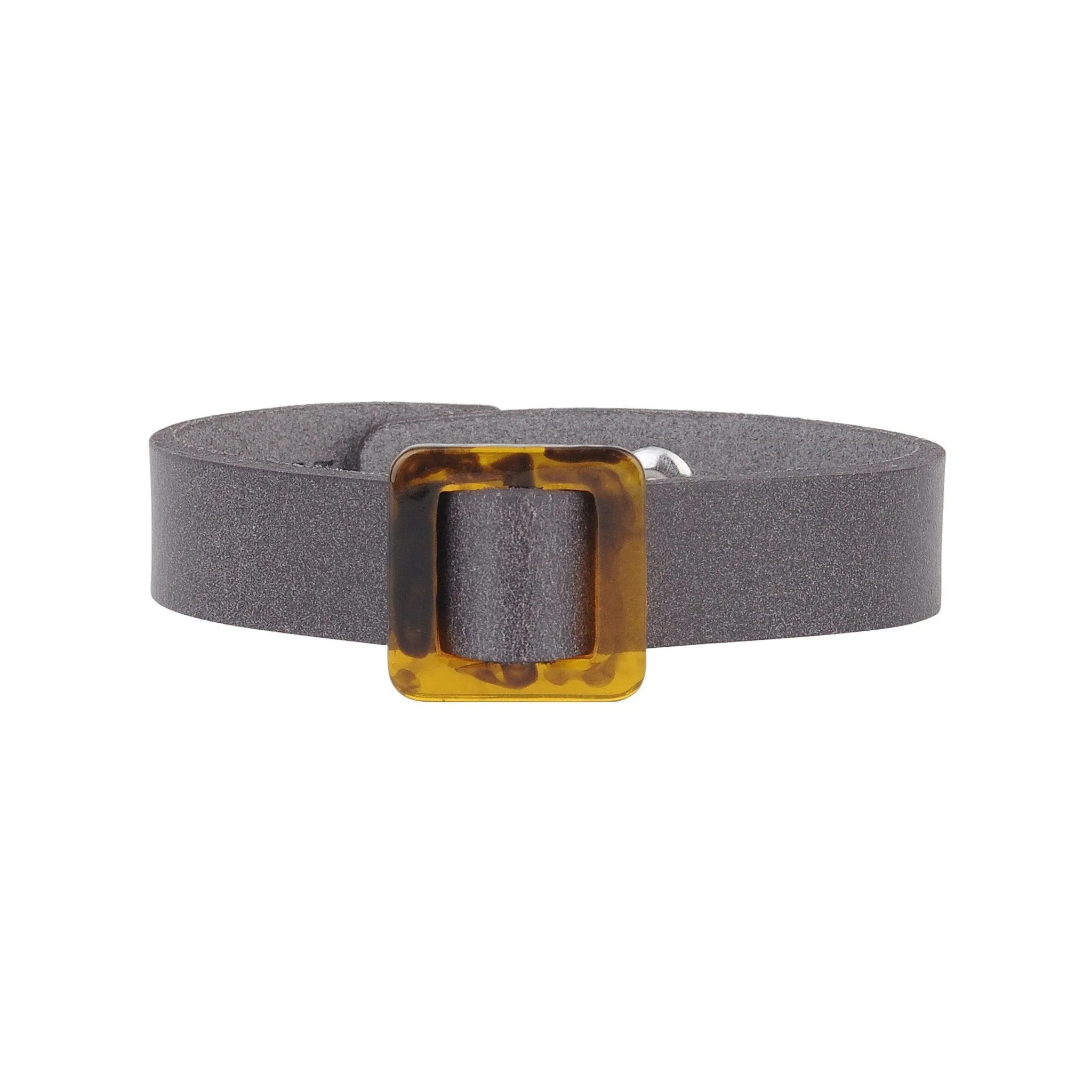 Square Resin Ornament Bracelet  with Snap Closure