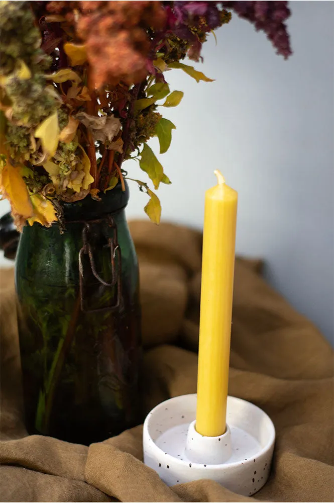 St. Eval Speckled Stone Candle Holder