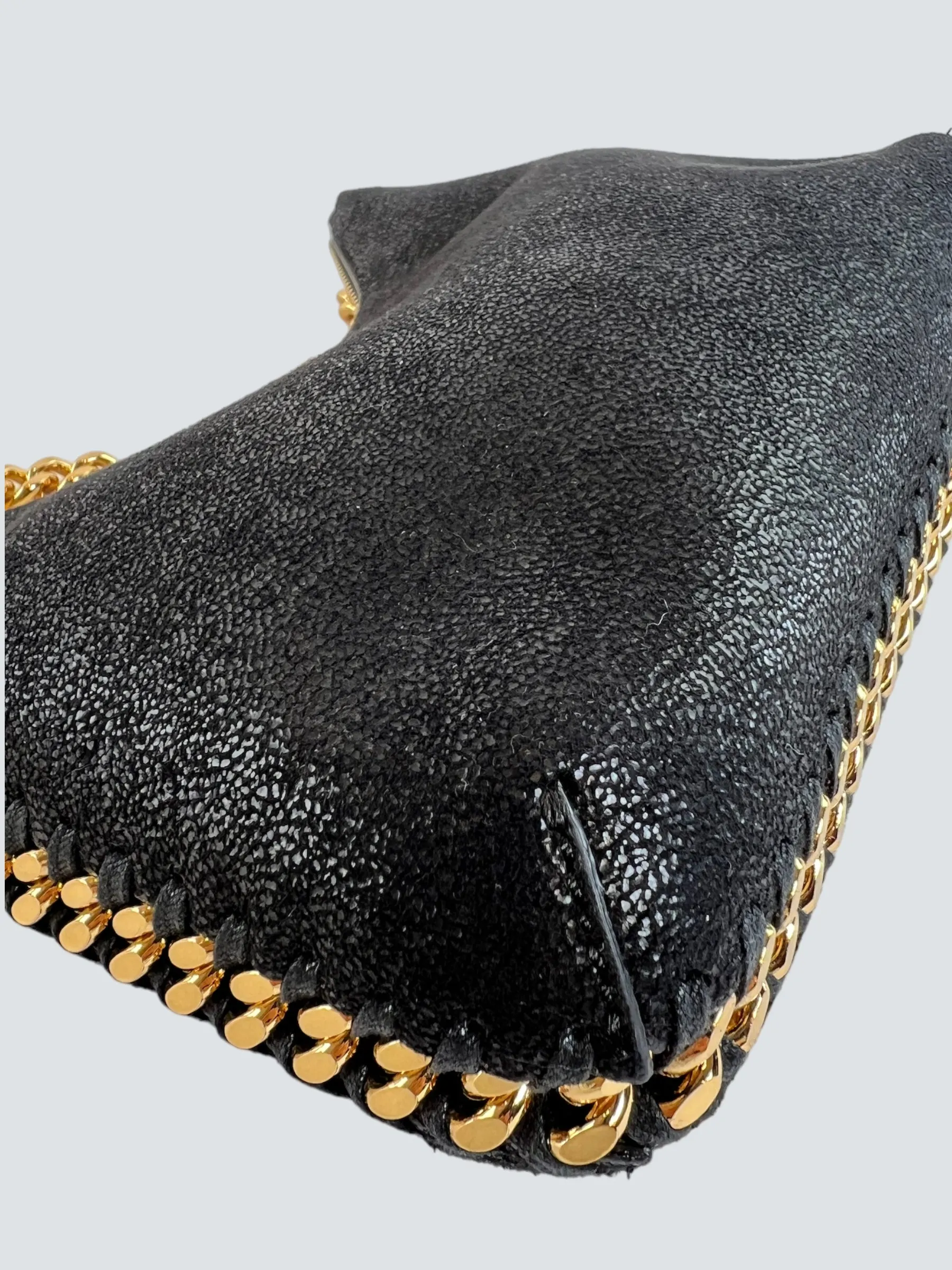 Stella McCarthy Black Faux Leather Falabella Shoulder Bag