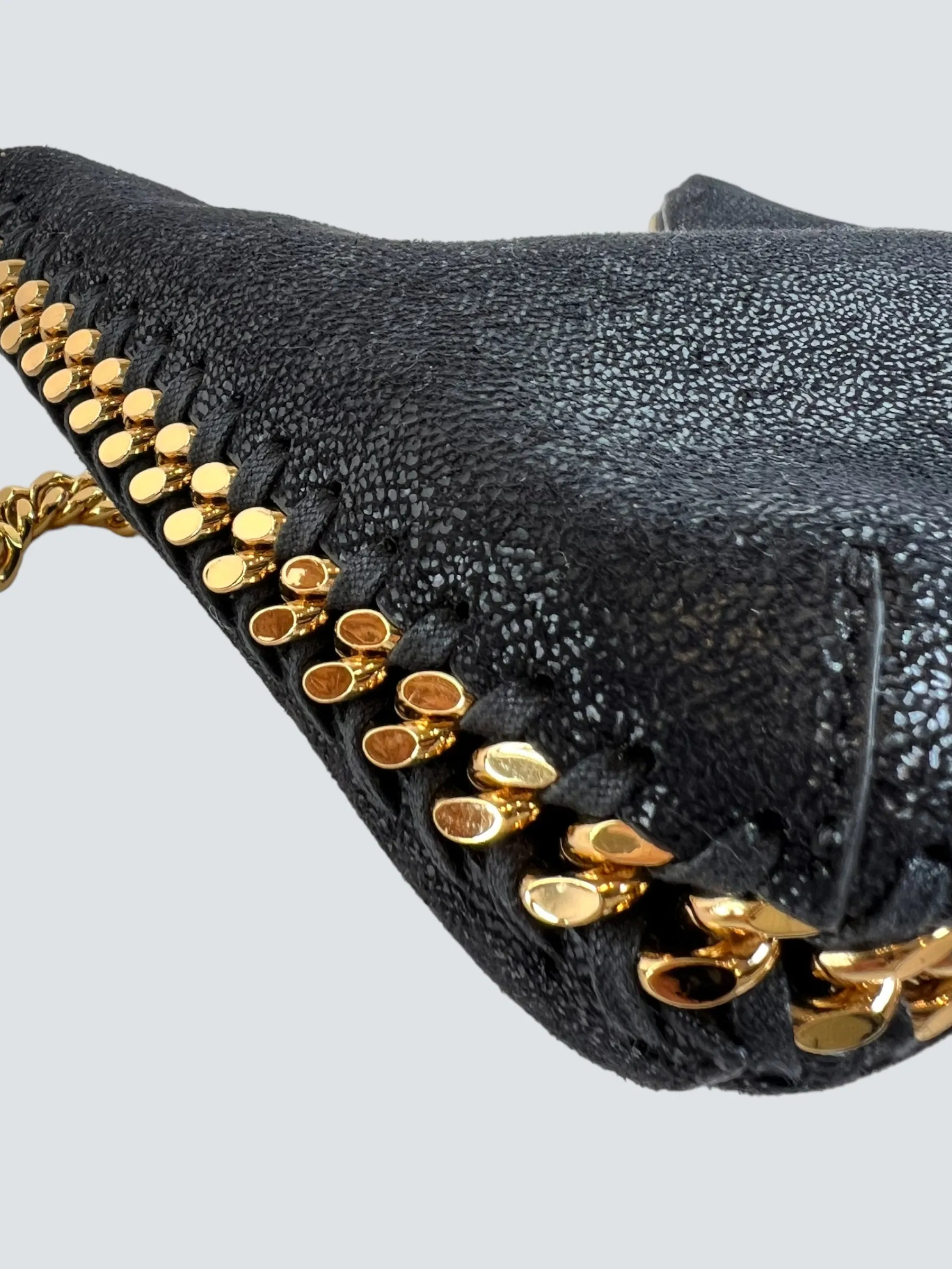 Stella McCarthy Black Faux Leather Falabella Shoulder Bag