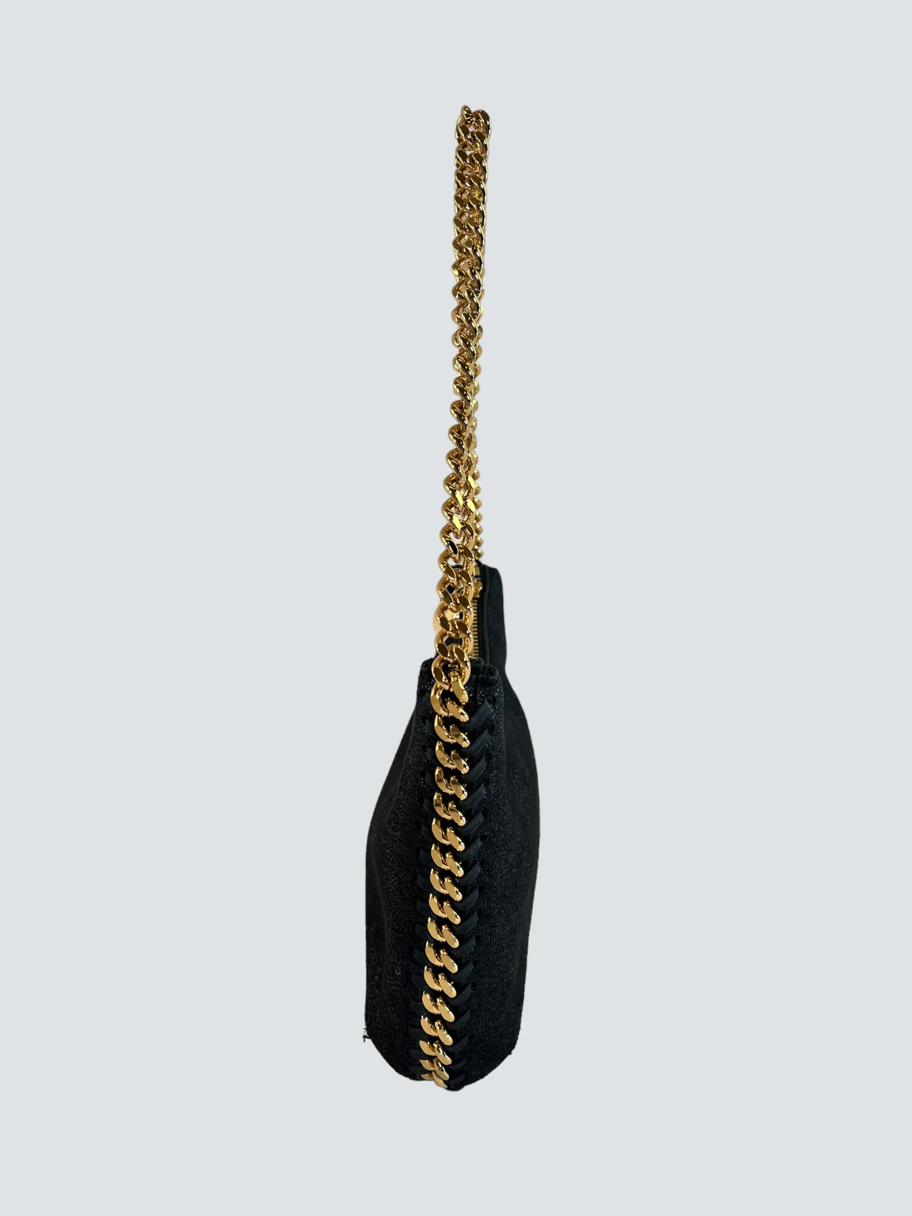 Stella McCarthy Black Faux Leather Falabella Shoulder Bag