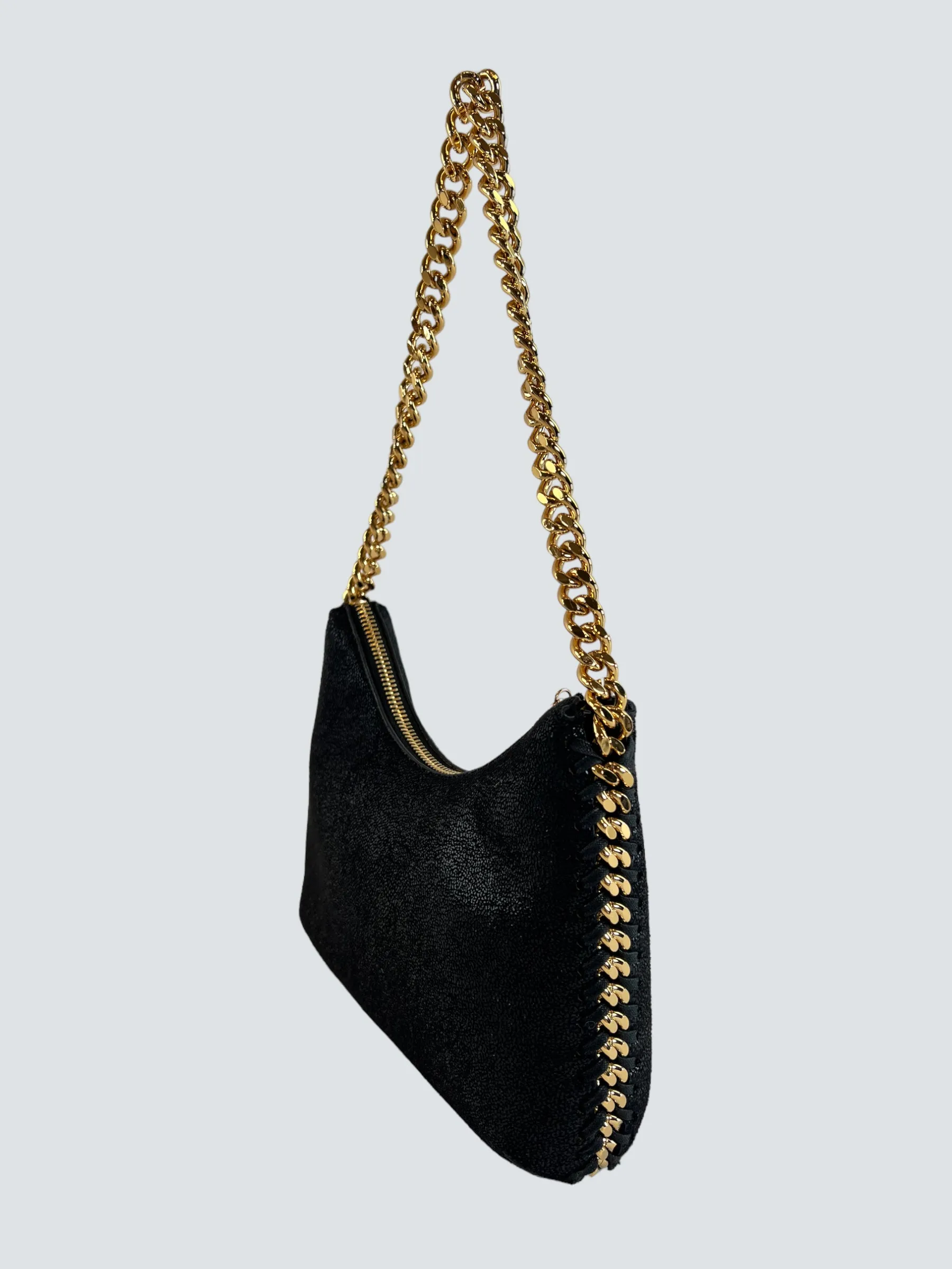 Stella McCarthy Black Faux Leather Falabella Shoulder Bag