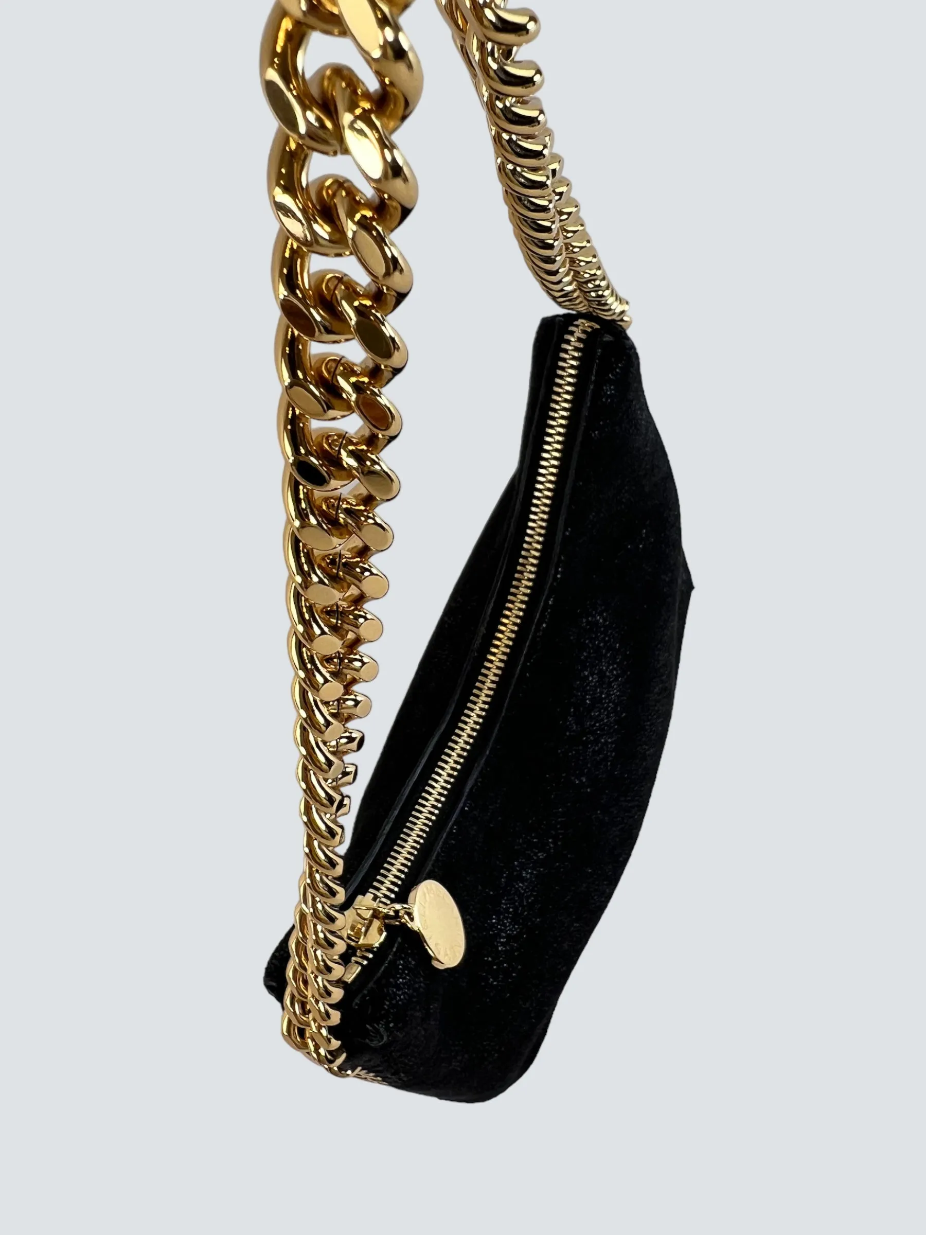 Stella McCarthy Black Faux Leather Falabella Shoulder Bag