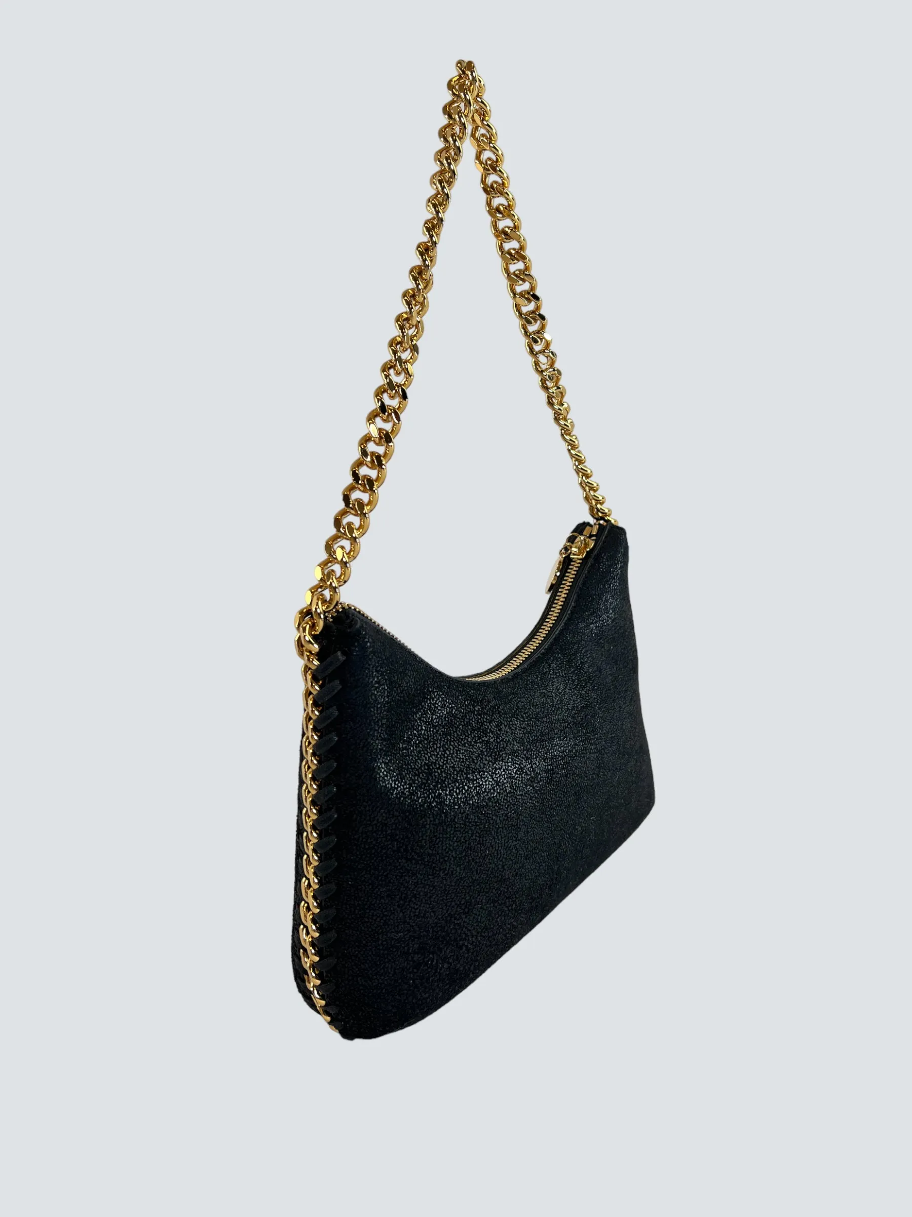 Stella McCarthy Black Faux Leather Falabella Shoulder Bag