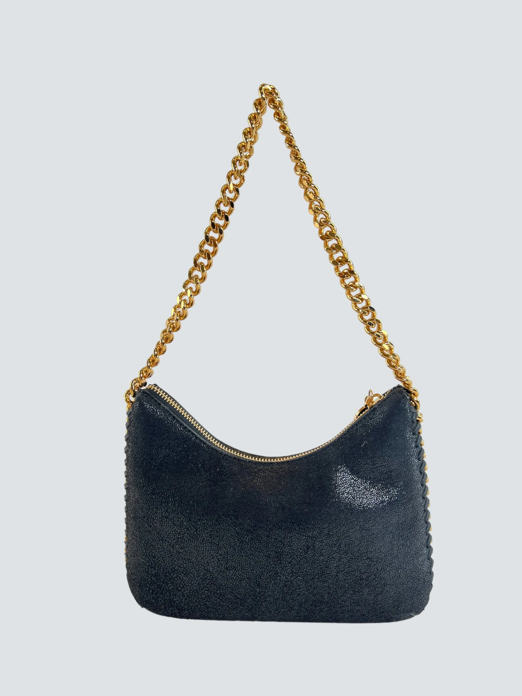 Stella McCarthy Black Faux Leather Falabella Shoulder Bag