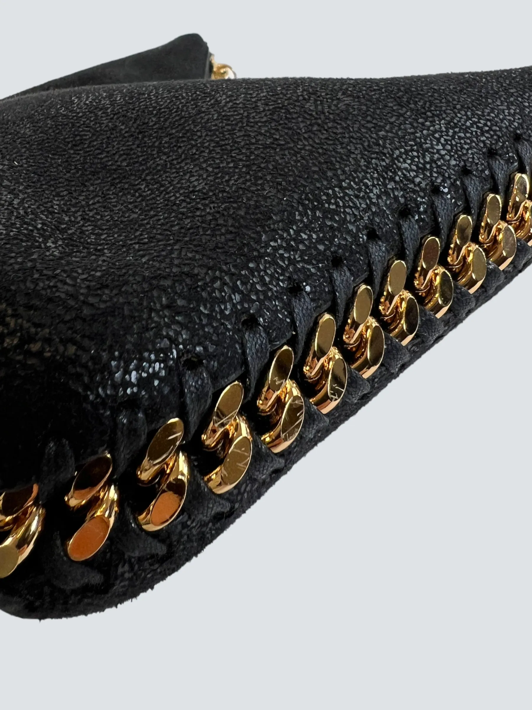 Stella McCarthy Black Faux Leather Falabella Shoulder Bag