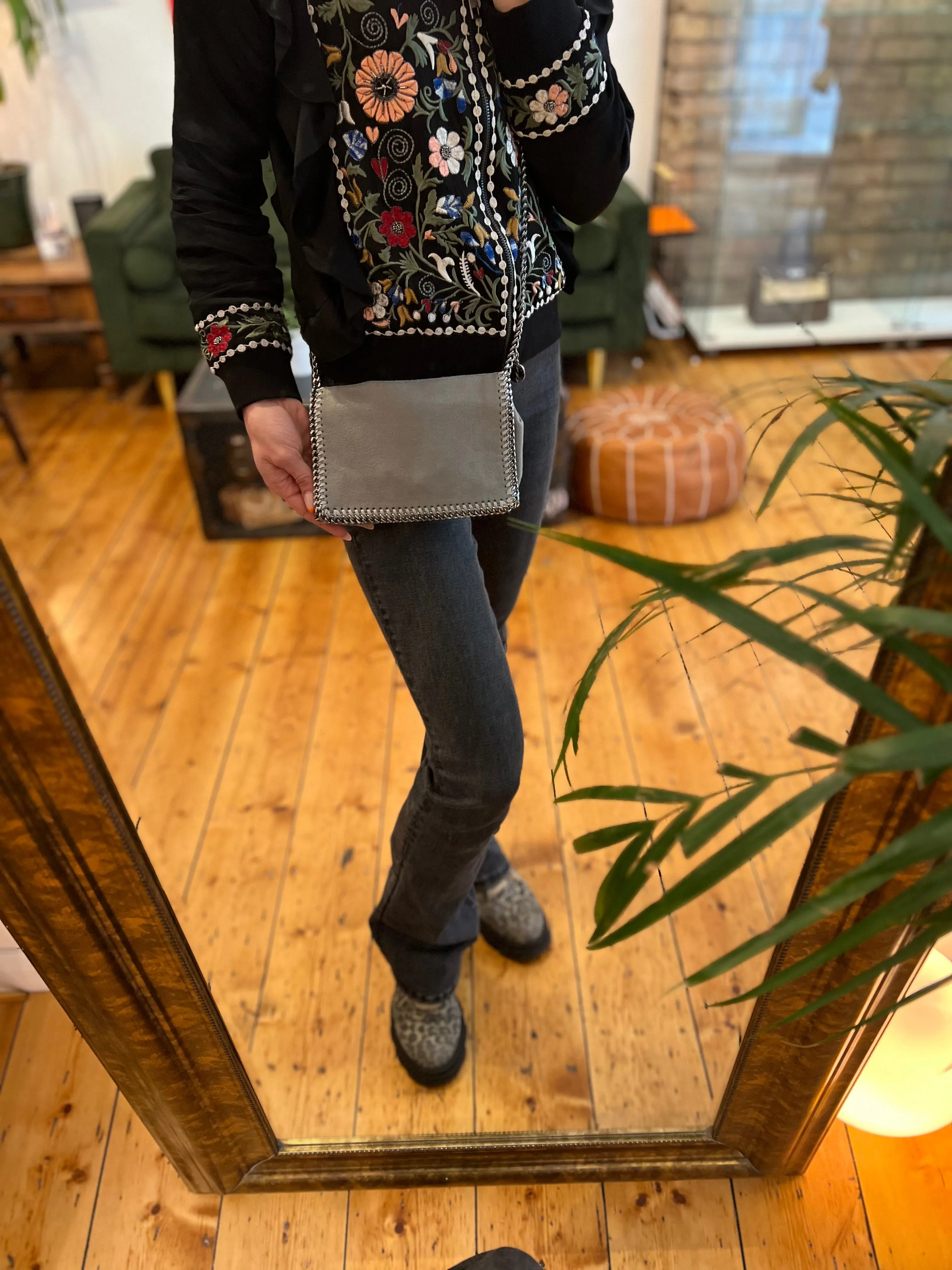 Stella McCarthy Grey Faux Leather Falabella Crossbody