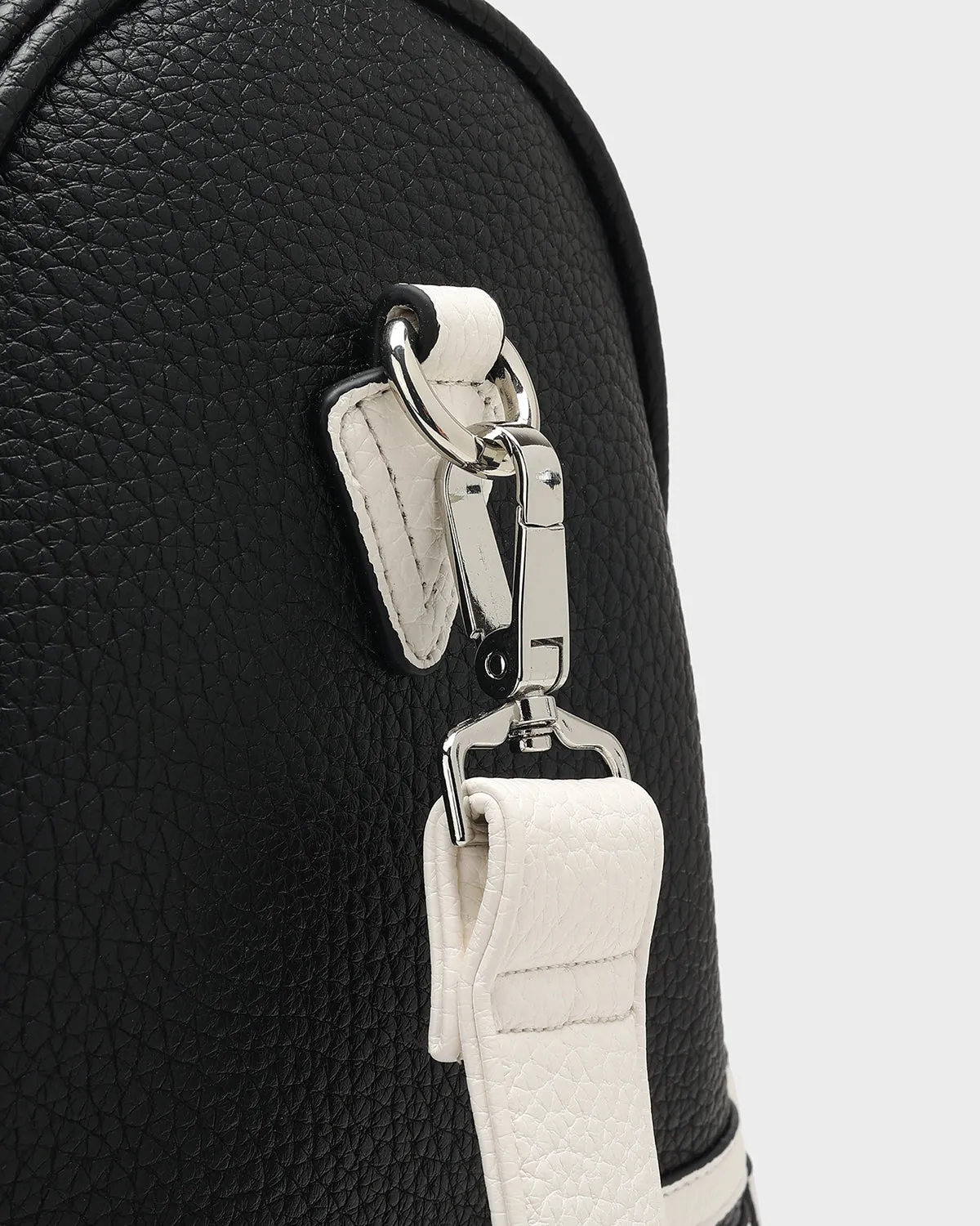 Striped Sensation Duffle Bag in Black