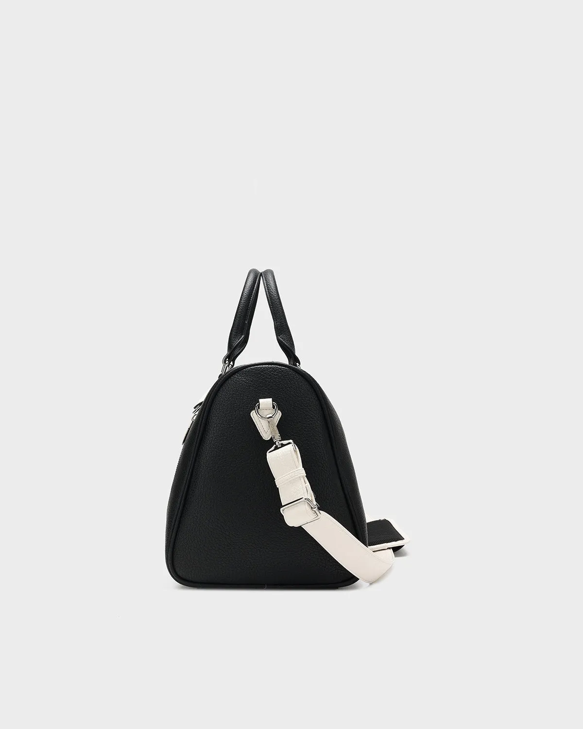 Striped Sensation Duffle Bag in Black
