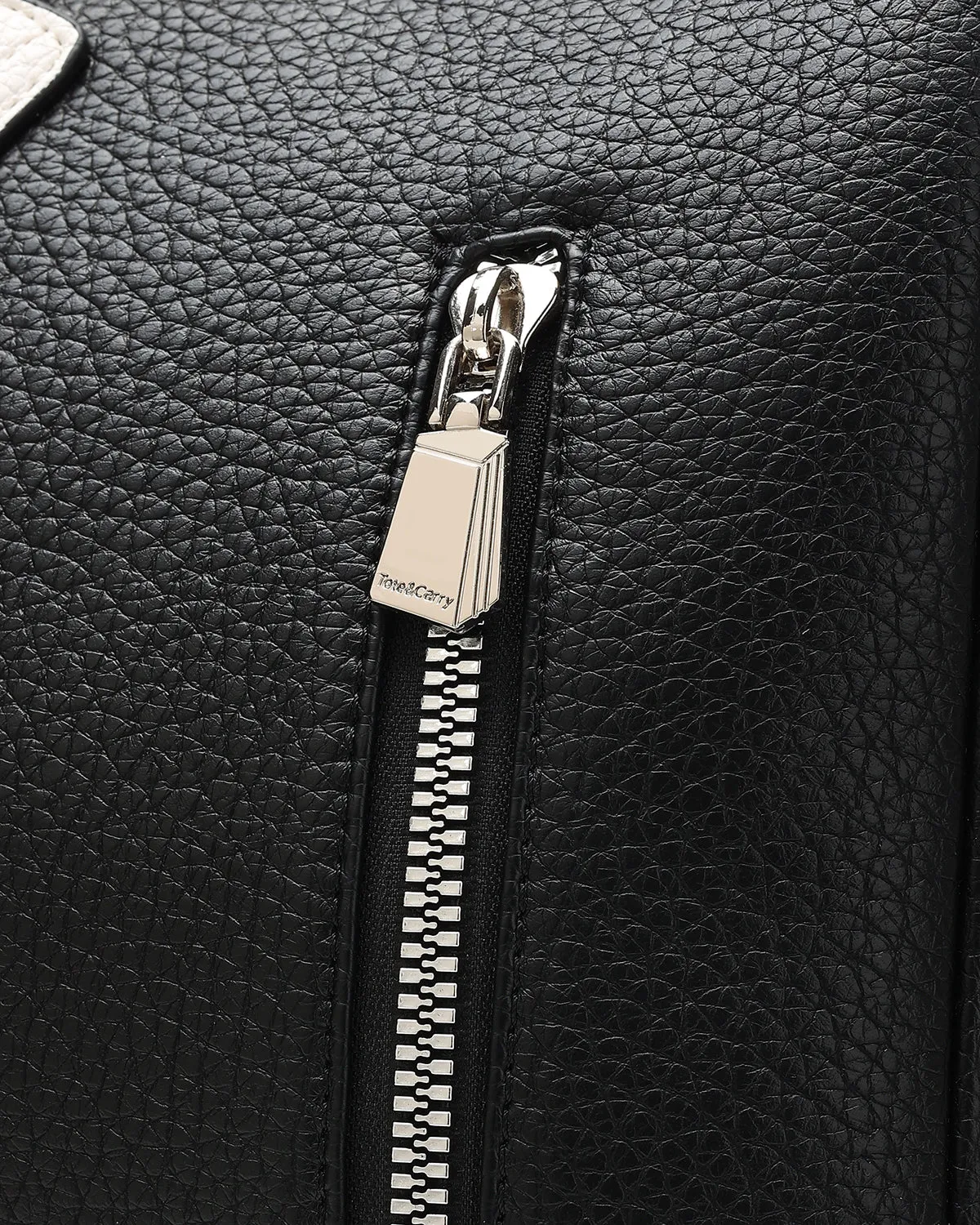 Striped Sensation Duffle Bag in Black