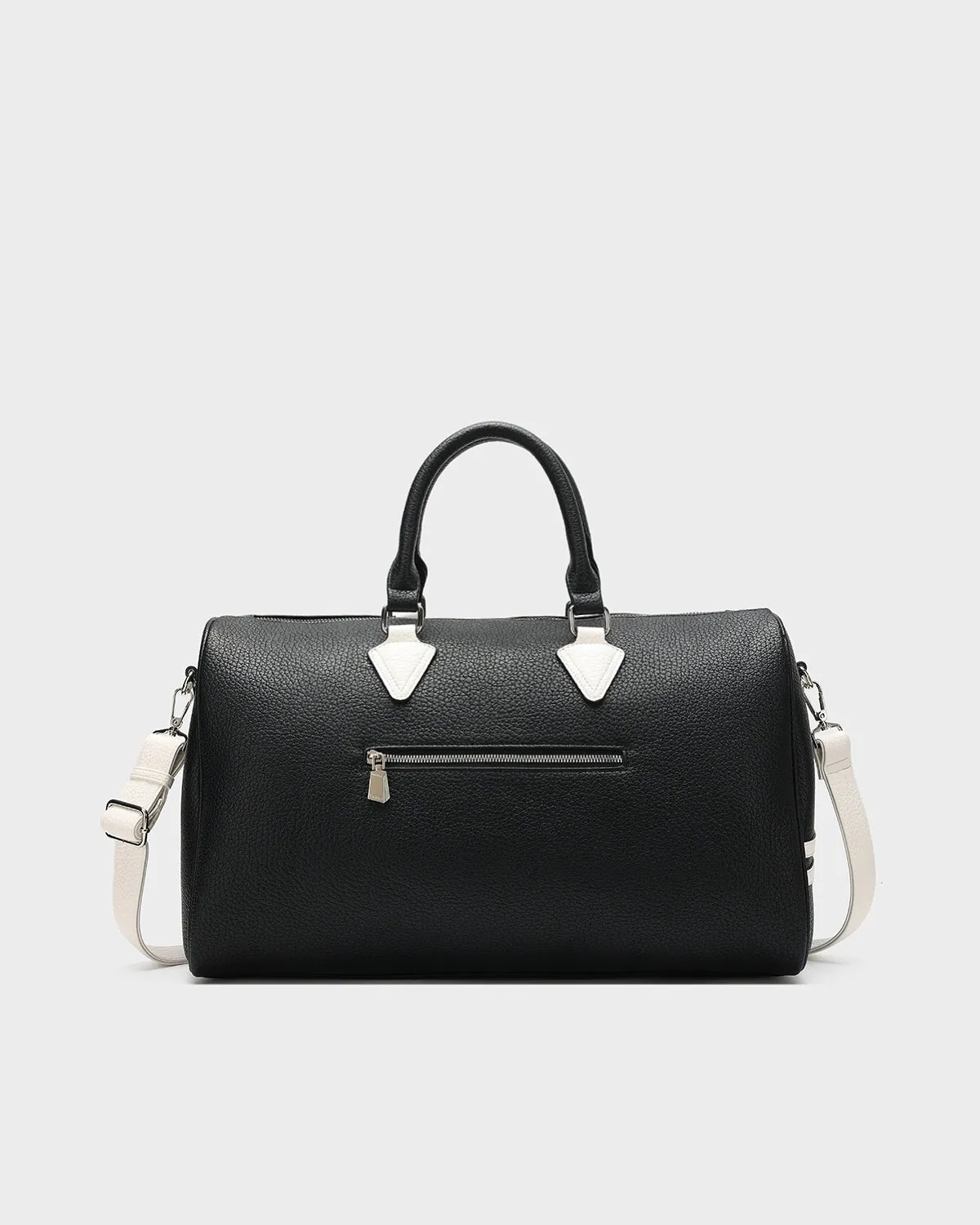 Striped Sensation Duffle Bag in Black