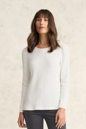Textured Jacquard Top - Cream