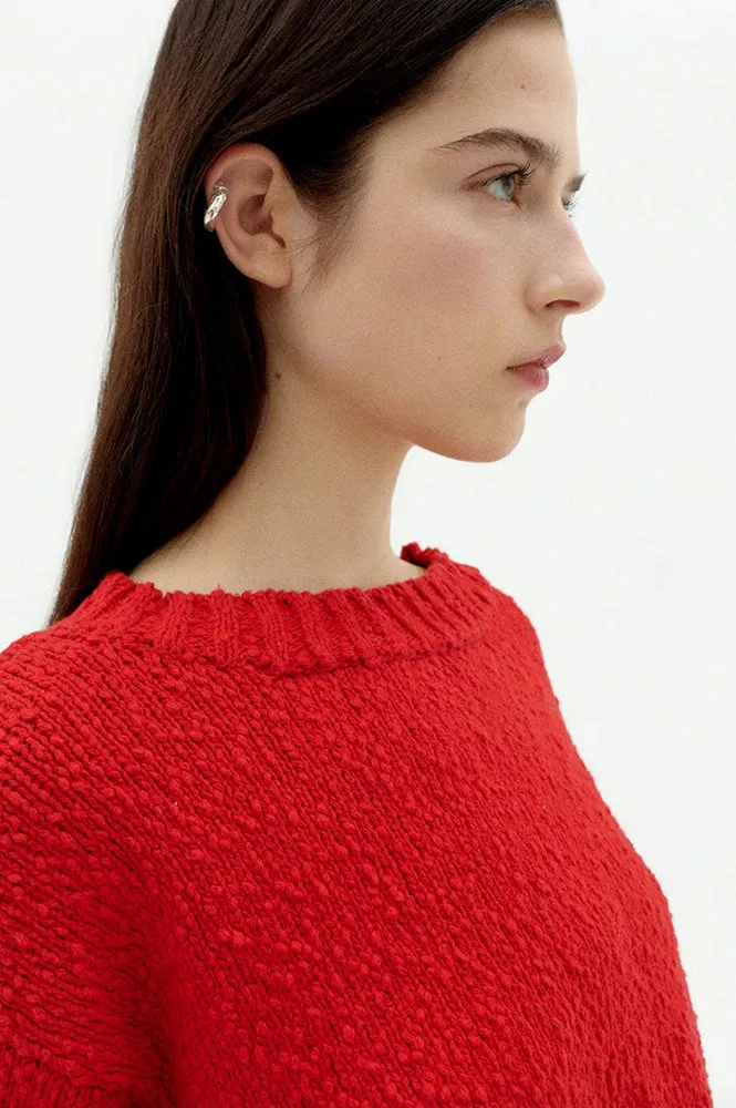 Thinking Mu Clara Fiery Red Knit Pullover