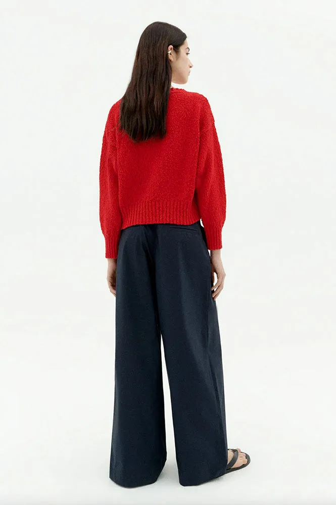 Thinking Mu Clara Fiery Red Knit Pullover