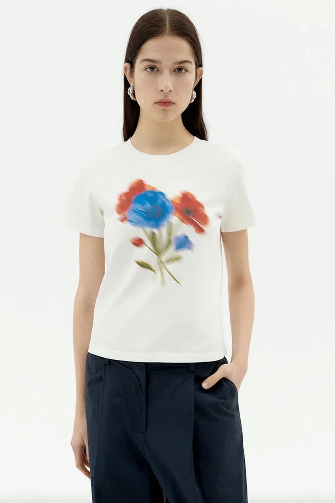 Thinking Mu Ida Blurry Flower T-Shirt