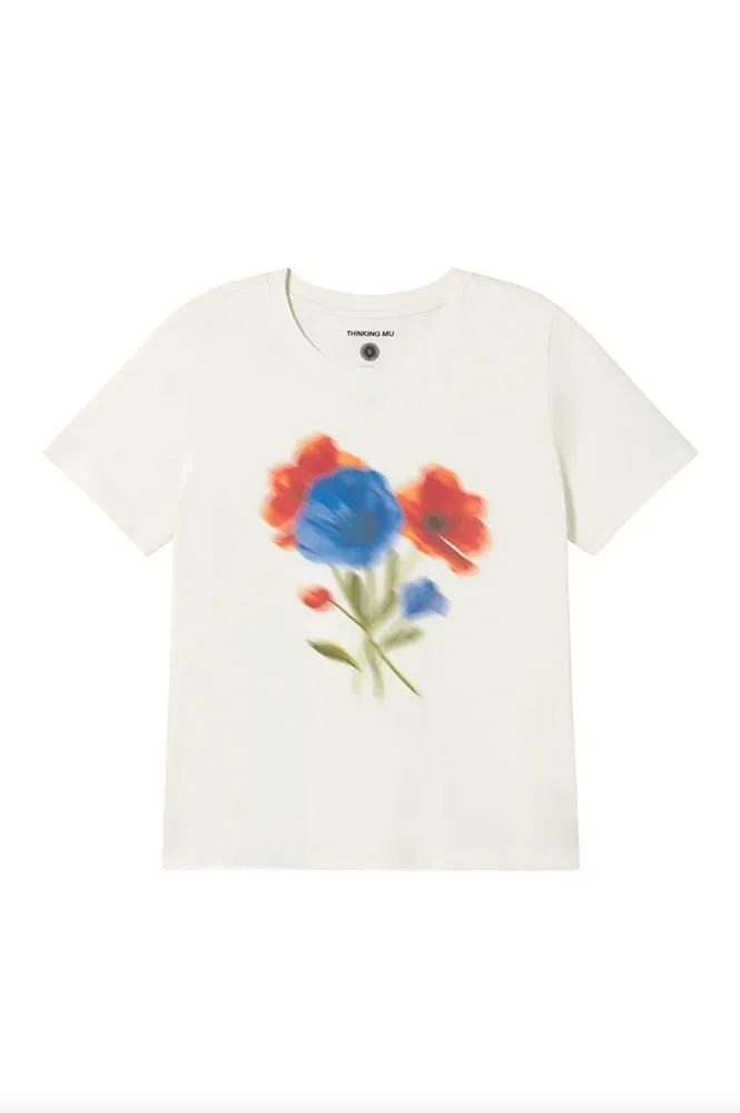 Thinking Mu Ida Blurry Flower T-Shirt