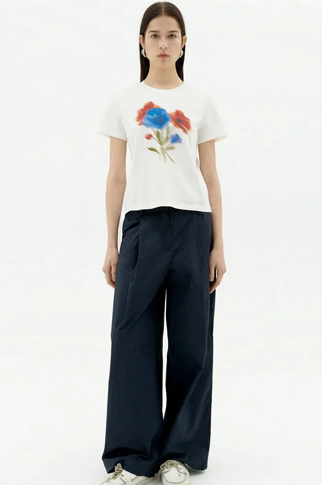 Thinking Mu Ida Blurry Flower T-Shirt