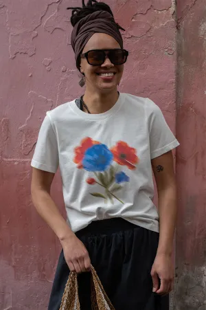 Thinking Mu Ida Blurry Flower T-Shirt