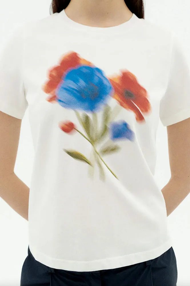 Thinking Mu Ida Blurry Flower T-Shirt