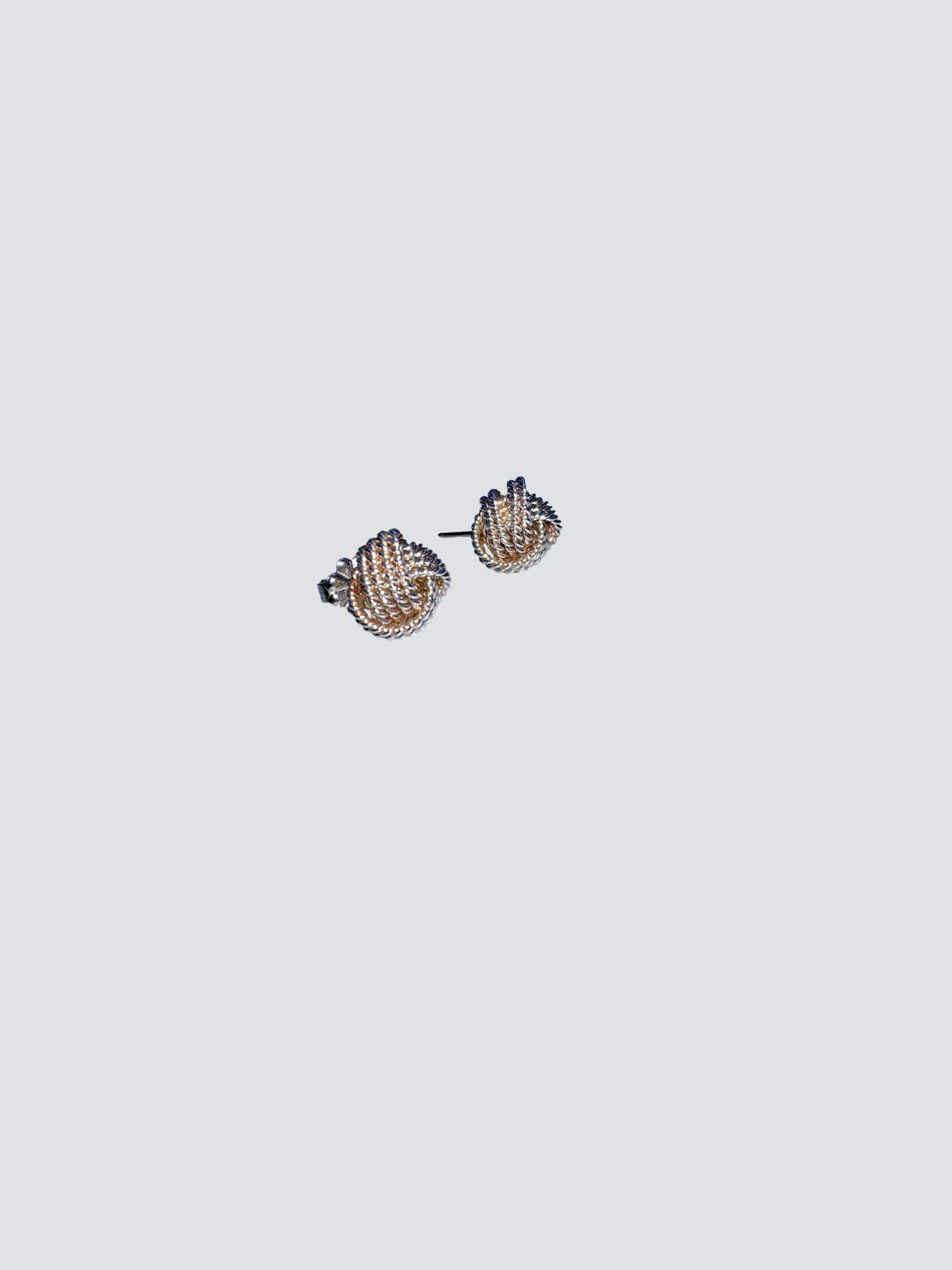 Tiffany and Co. Sterling Silver Knot Stud Earrings