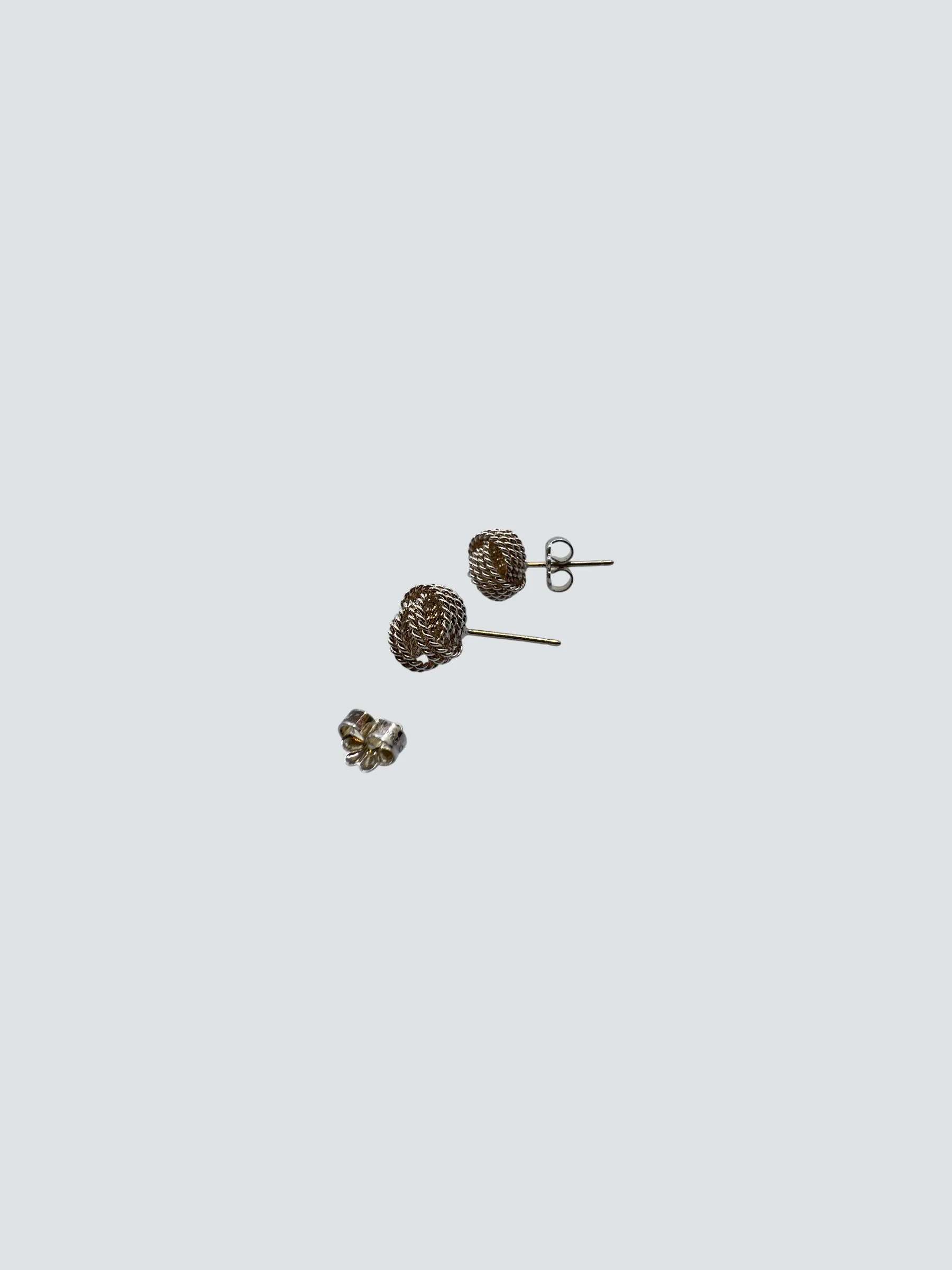Tiffany and Co. Sterling Silver Knot Stud Earrings