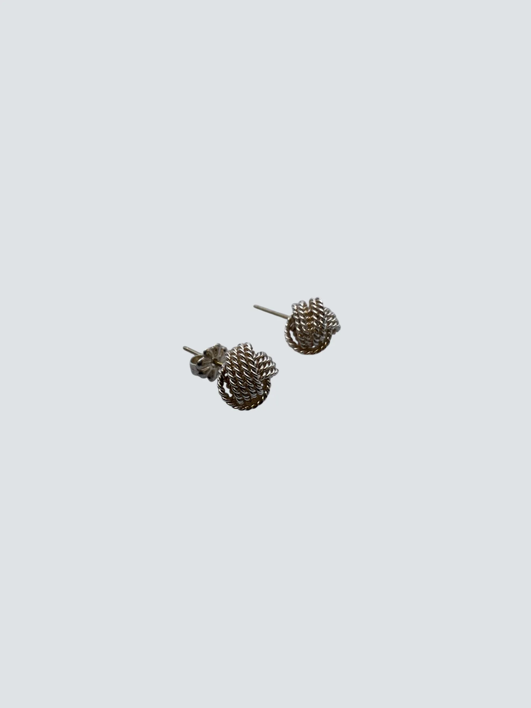 Tiffany and Co. Sterling Silver Knot Stud Earrings