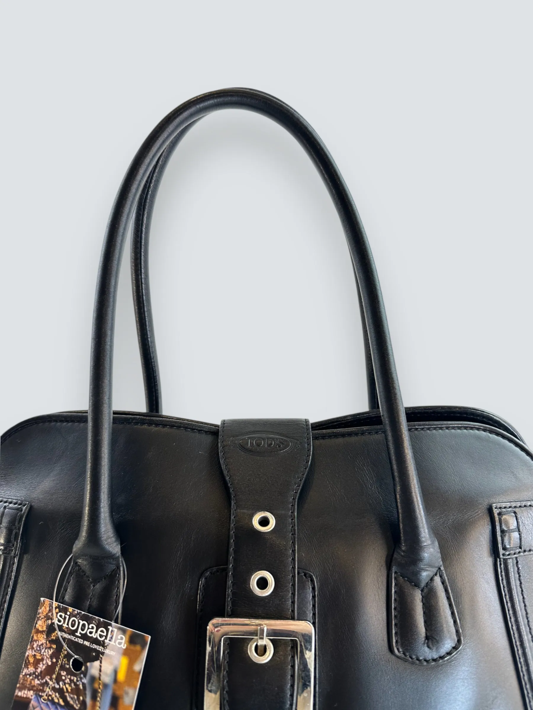 Tod's Black Leather Tote