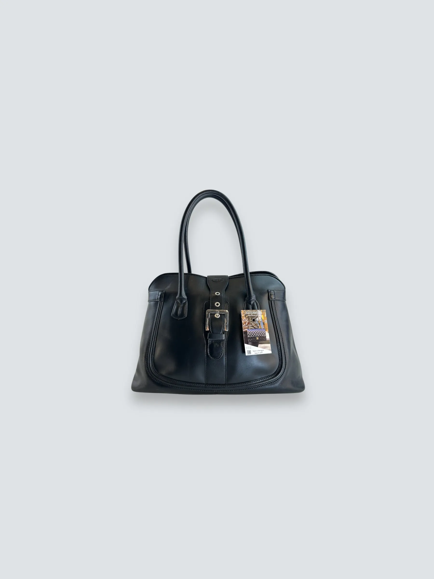 Tod's Black Leather Tote