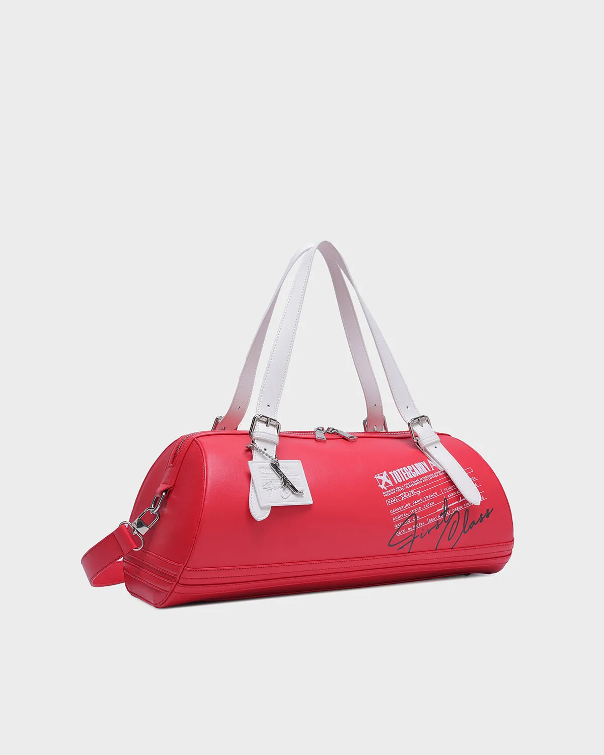 Two-Tone Duffle Bag in Red