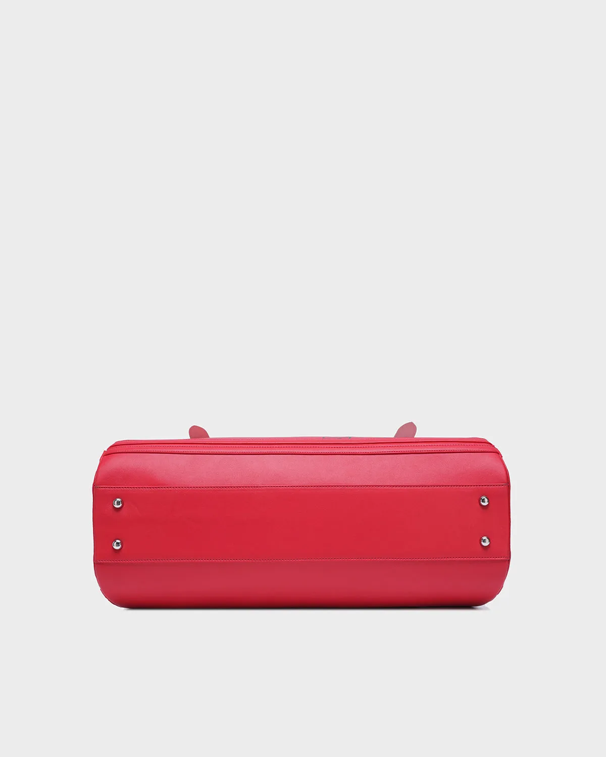 Two-Tone Duffle Bag in Red