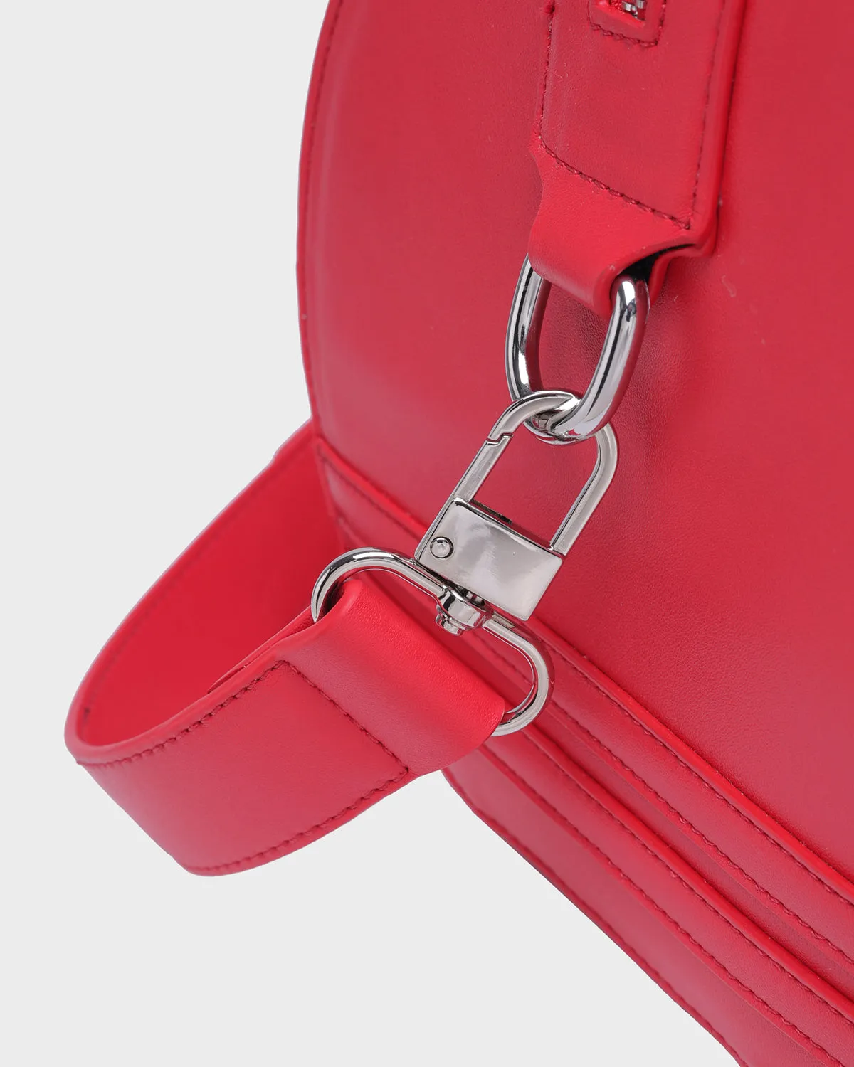 Two-Tone Duffle Bag in Red