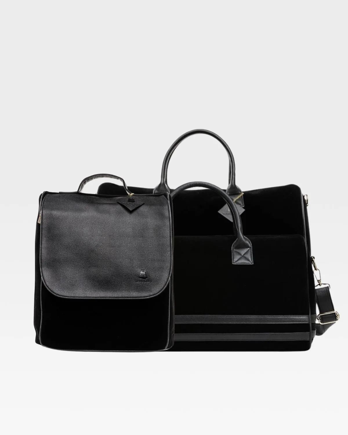Velvet Travel Set in Black